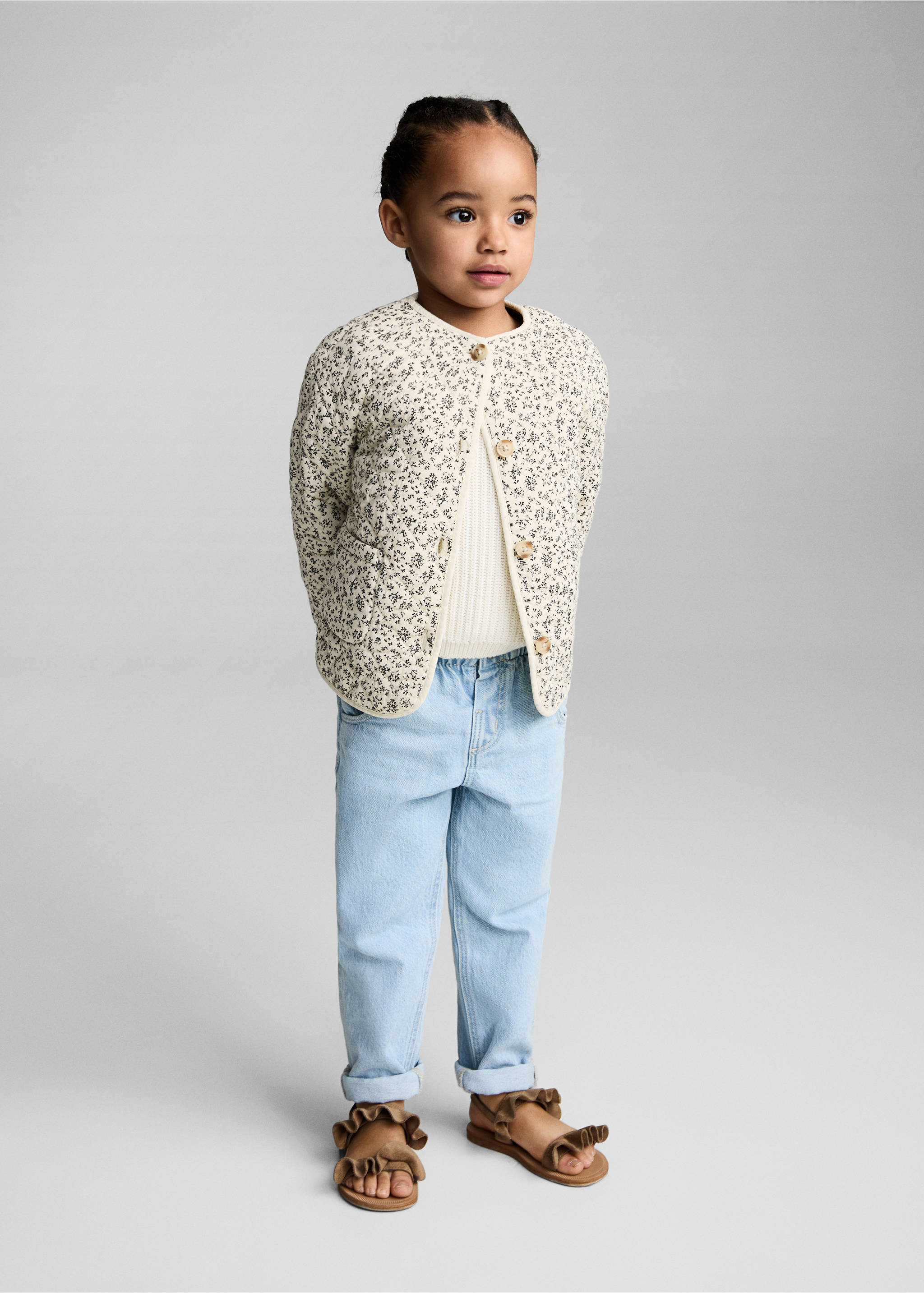 Quilted coat - General plane, Ecru. Ref: 87083635-00.