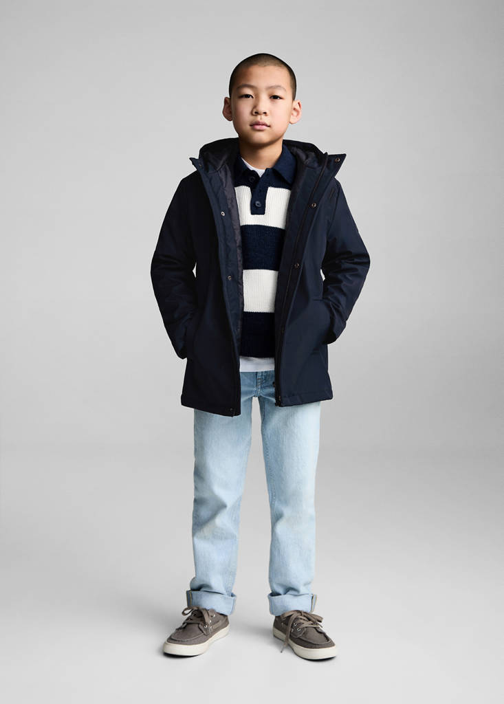 MANGO KIDS - Parka matelassée imperméable bleu marine foncé - 6 - Garçon