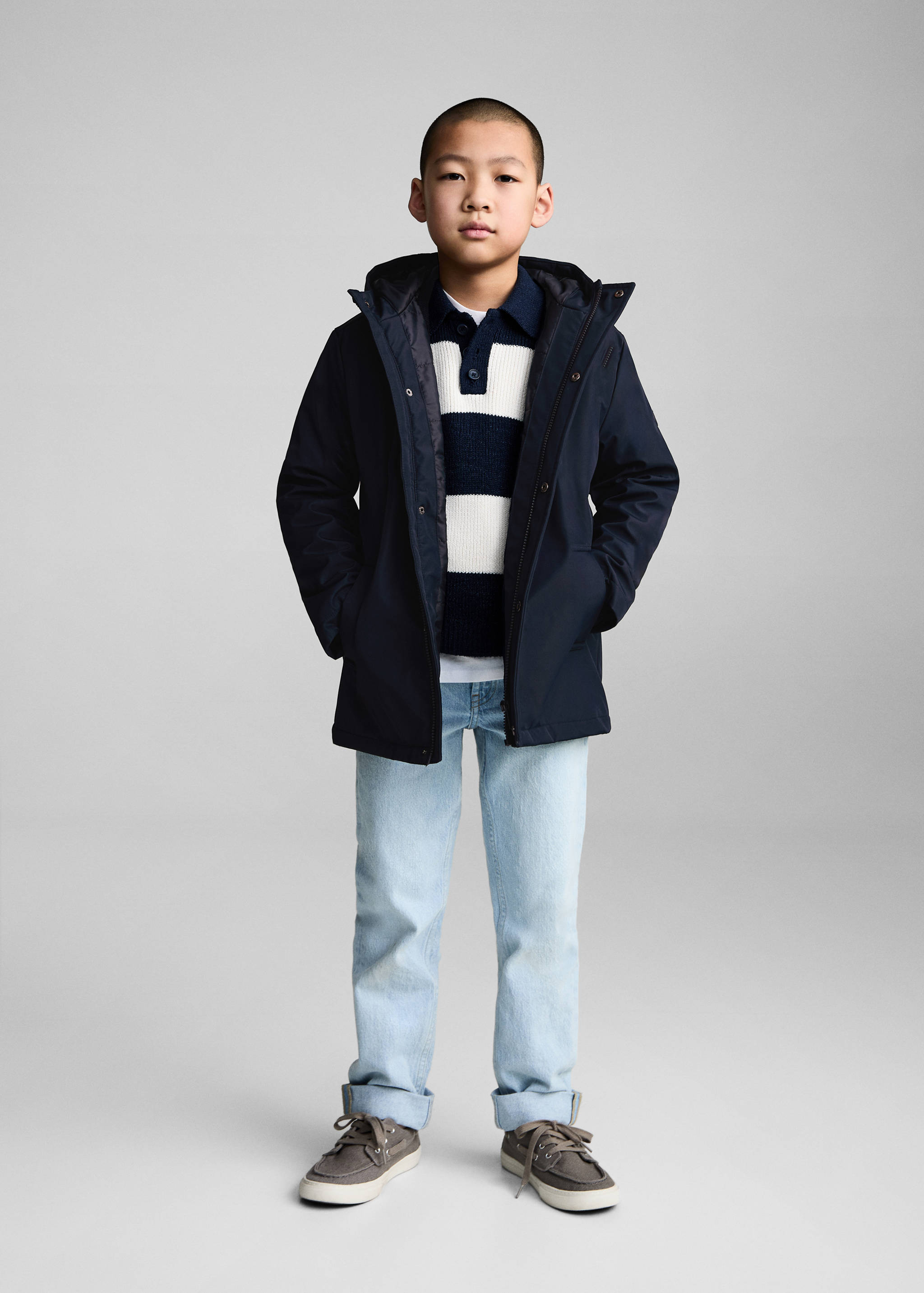 Waterproof padded barn jacket - General plane