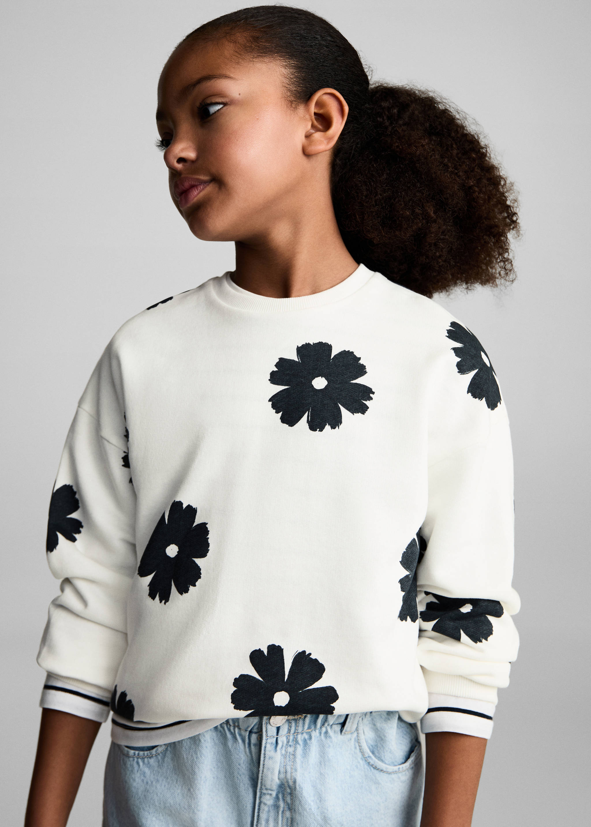Floral print sweatshirt - Medium plane
