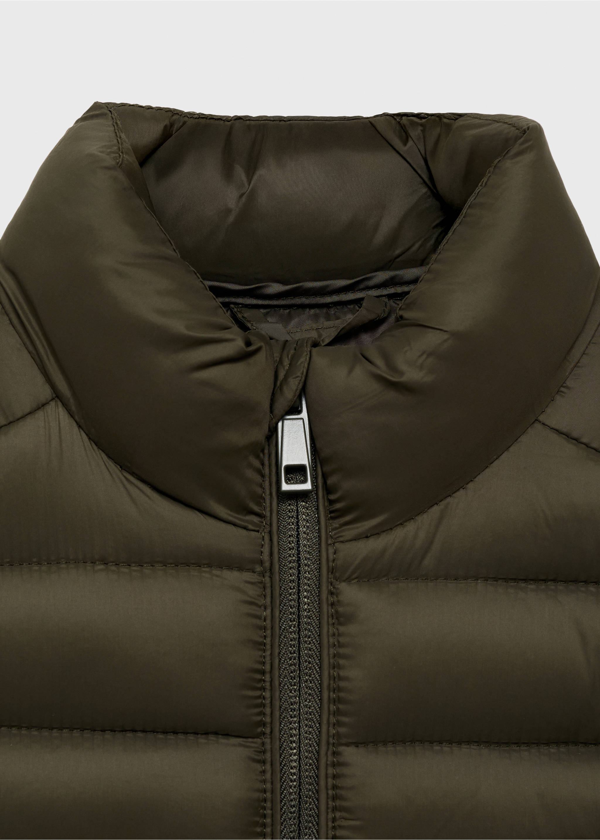 Quilted jacket - Details of the article 8, Khaki. Ref: 87083650-00.