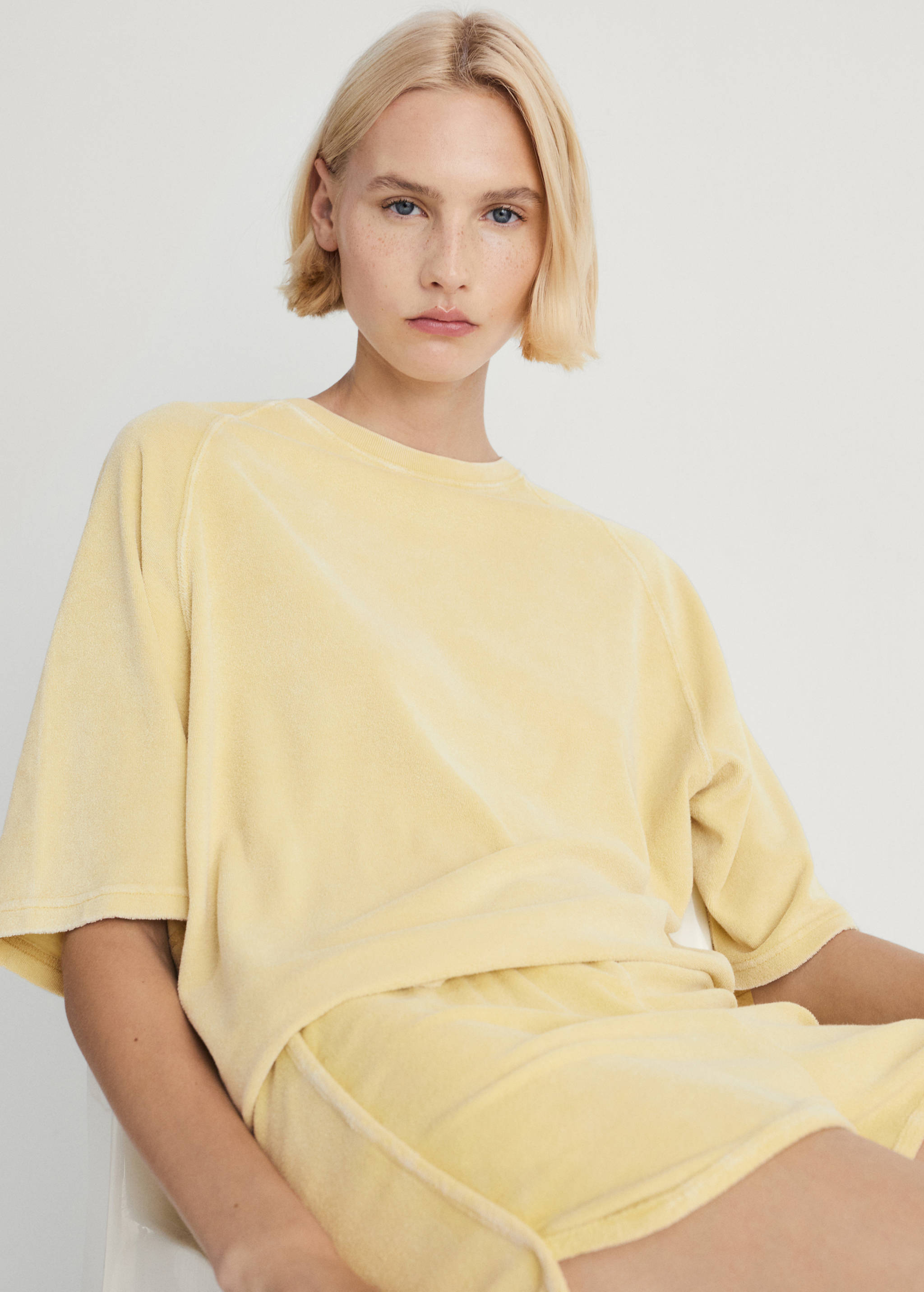 Overdyed terry cotton t-shirt - Details of the article 2