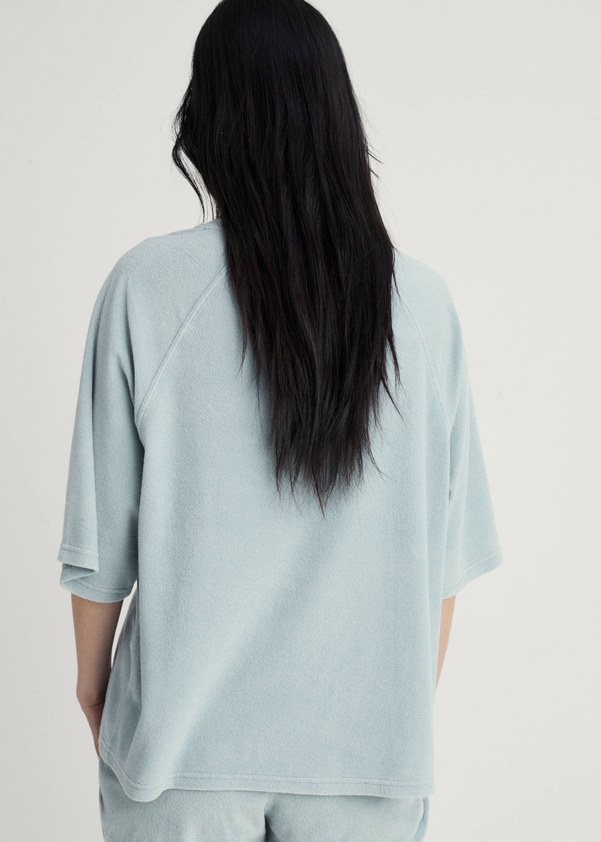 Overdyed terry cotton t-shirt - Reverse of the article