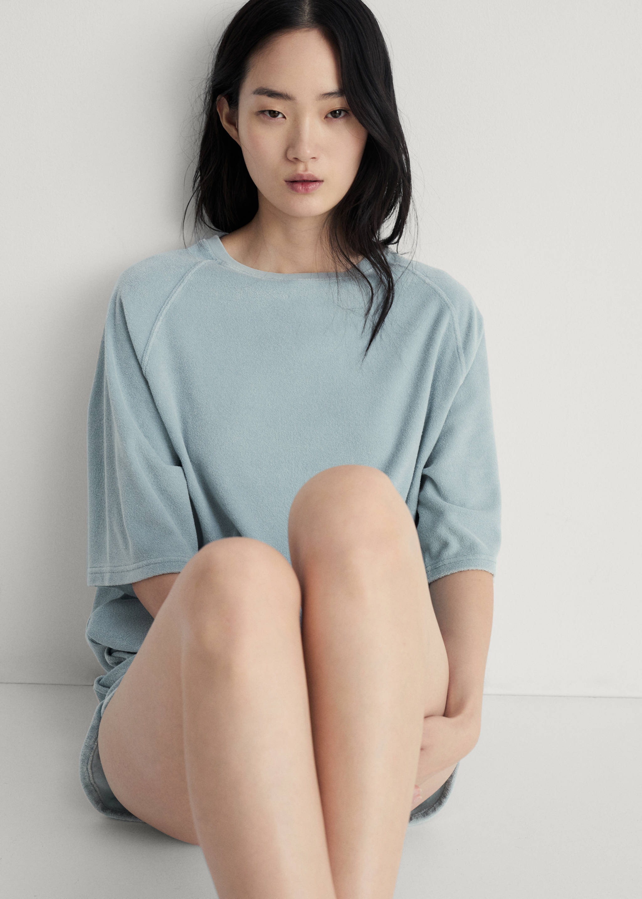 Overdyed terry cotton t-shirt - Details of the article 4