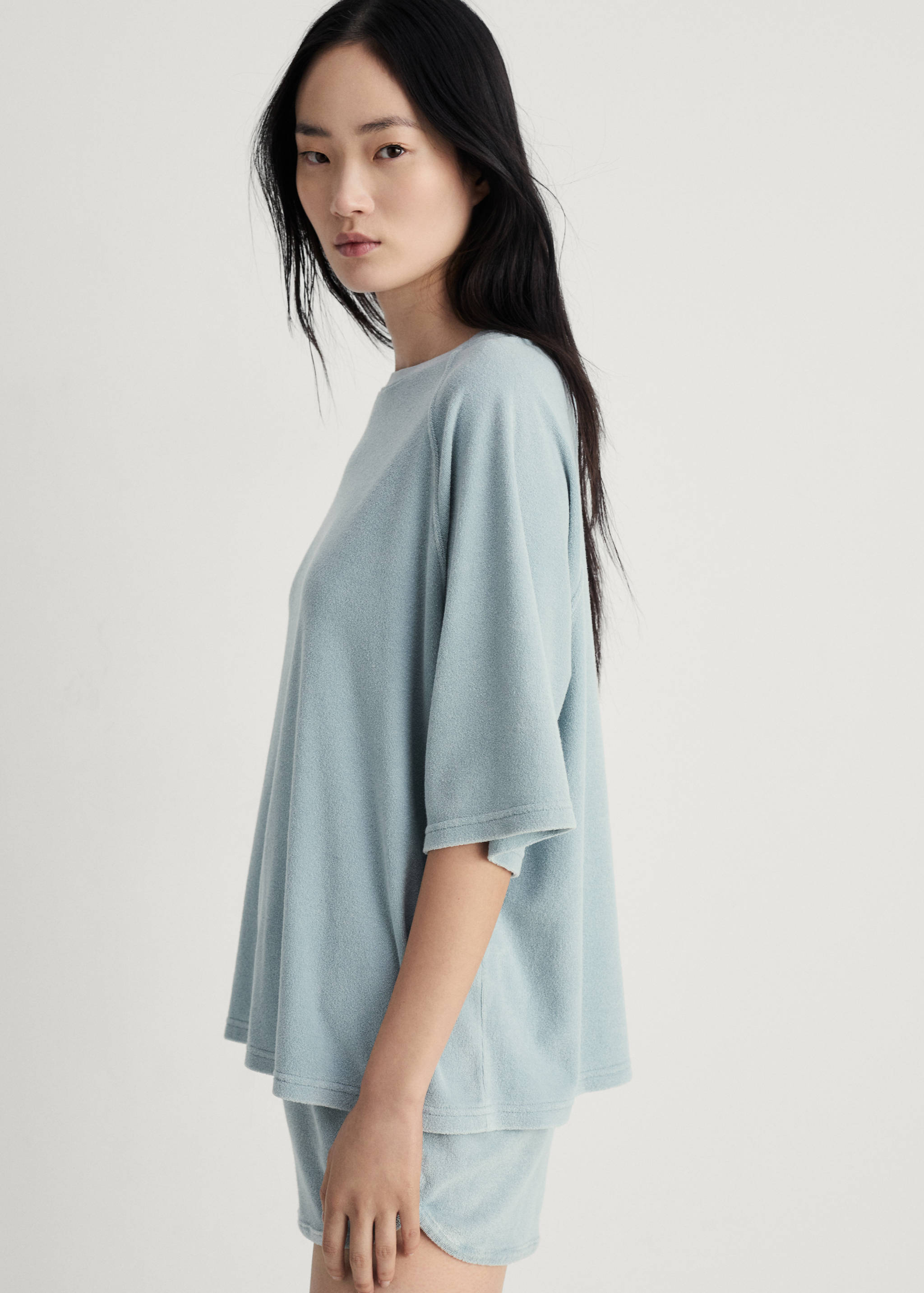 Overdyed terry cotton t-shirt - Details of the article 2