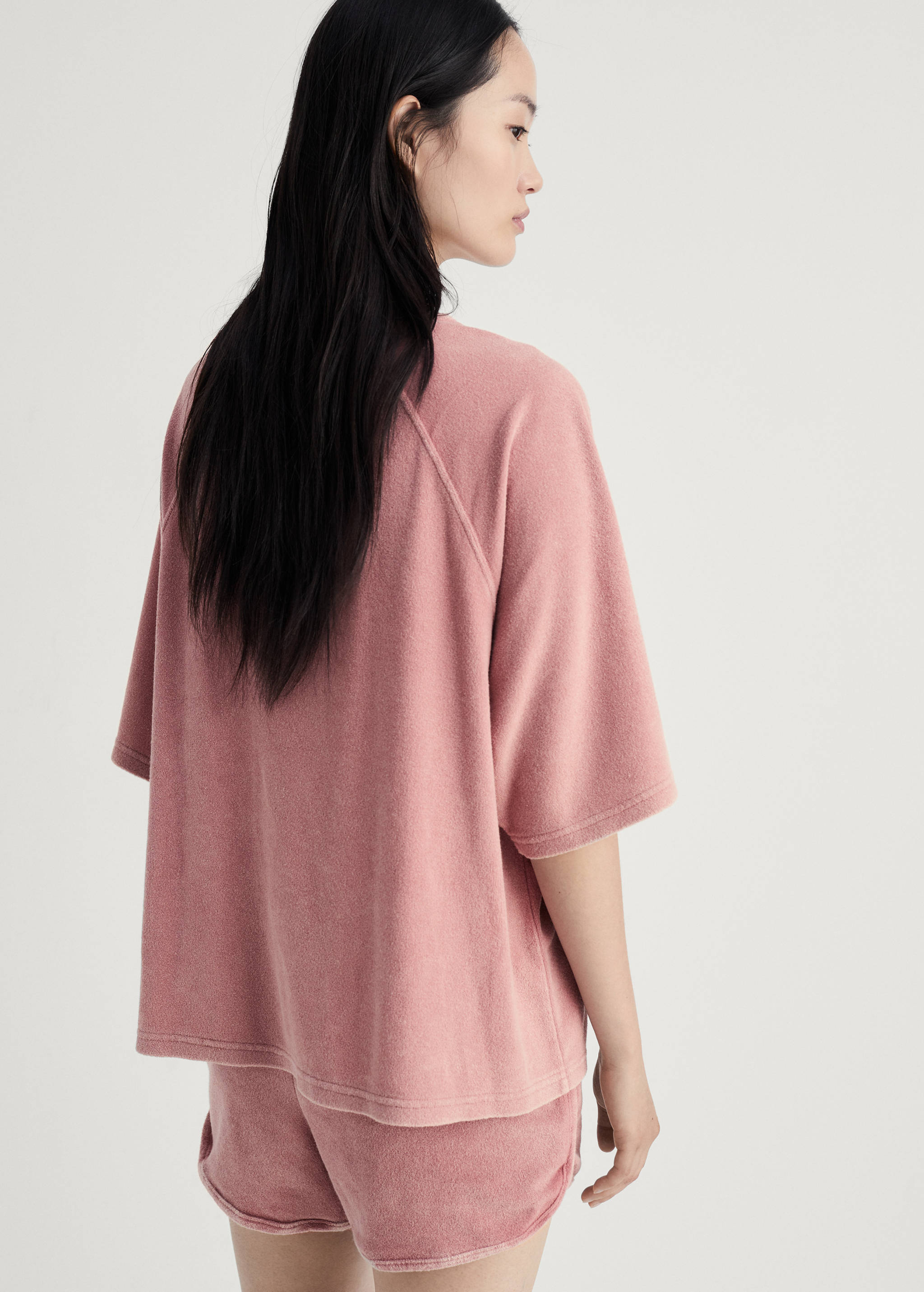 Overdyed terry cotton t-shirt - Reverse of the article