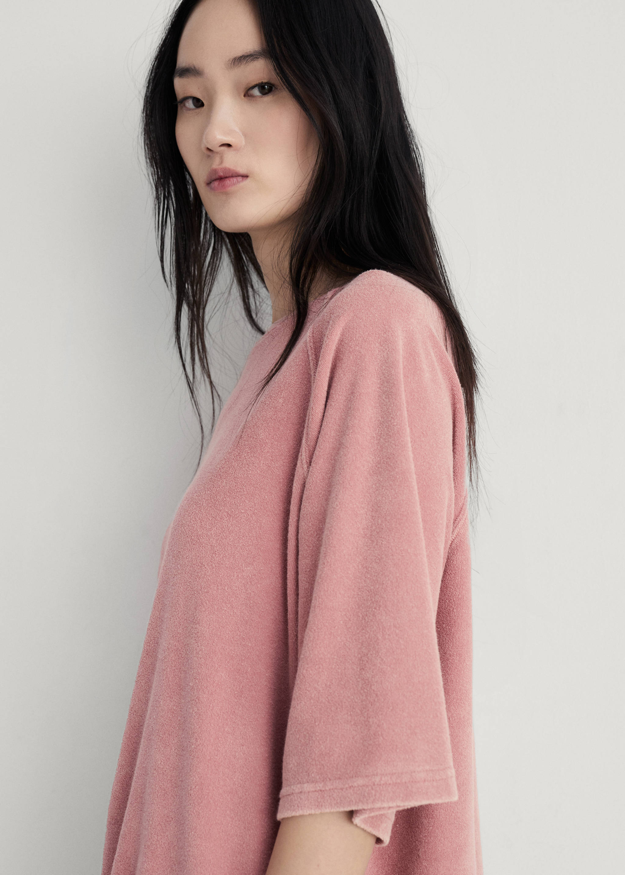 Overdyed terry cotton t-shirt - Details of the article 4