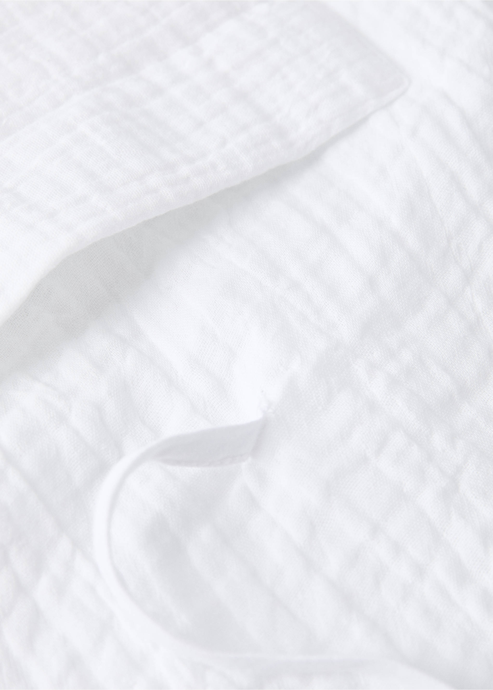 Portable chiffon baby changing mat - Details of the article 4, Ecru. Ref: 87083654-00.