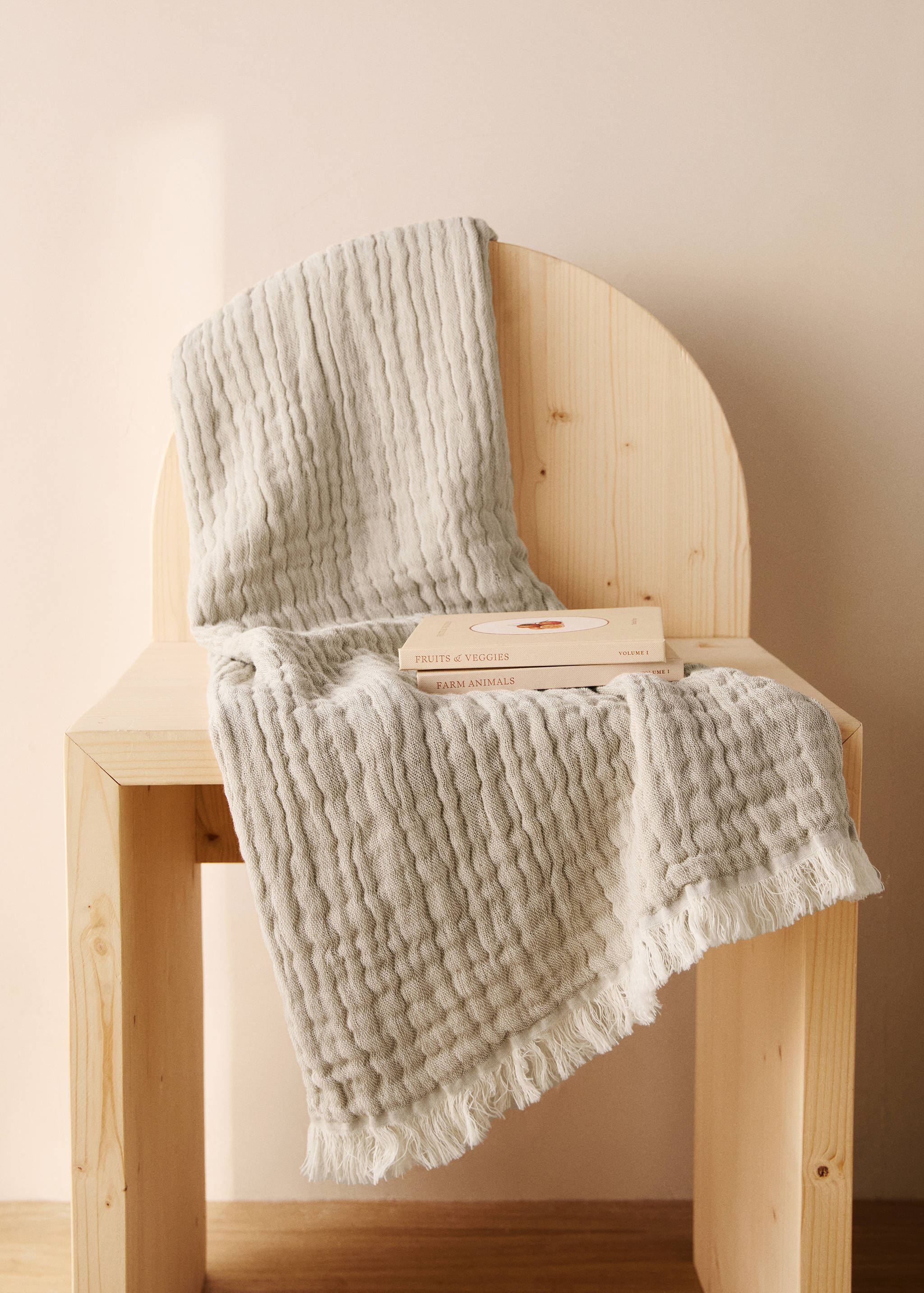 Cotton muslin baby blanket - General plane