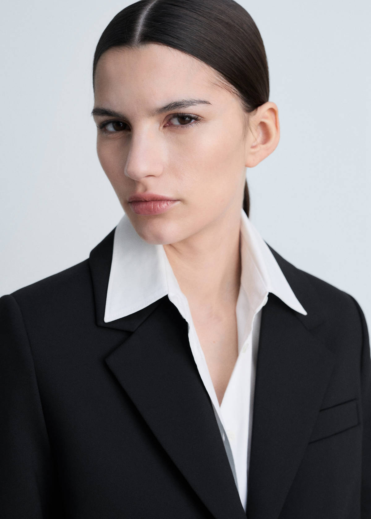 Cotton midi-coat with buttons — Black