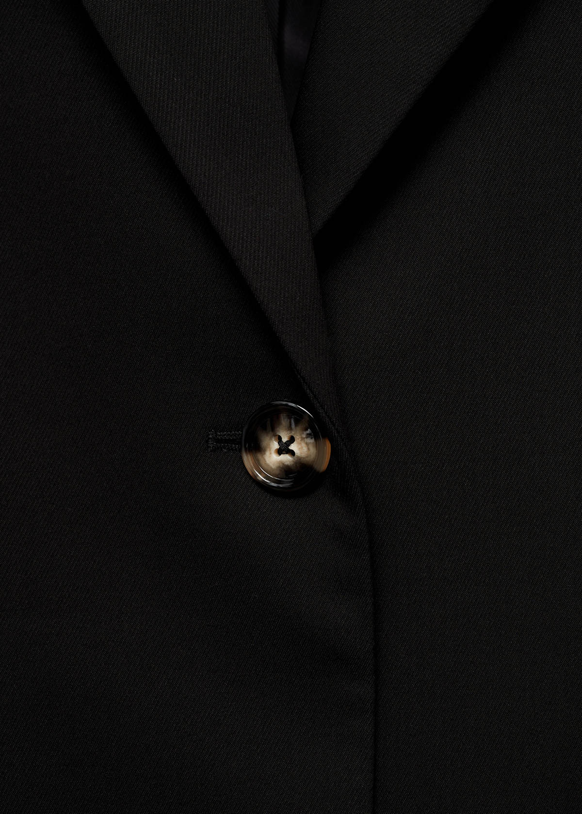 Cotton midi-coat with buttons — Black