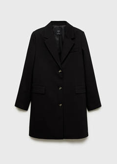 Cotton midi-coat with buttons — Black 7