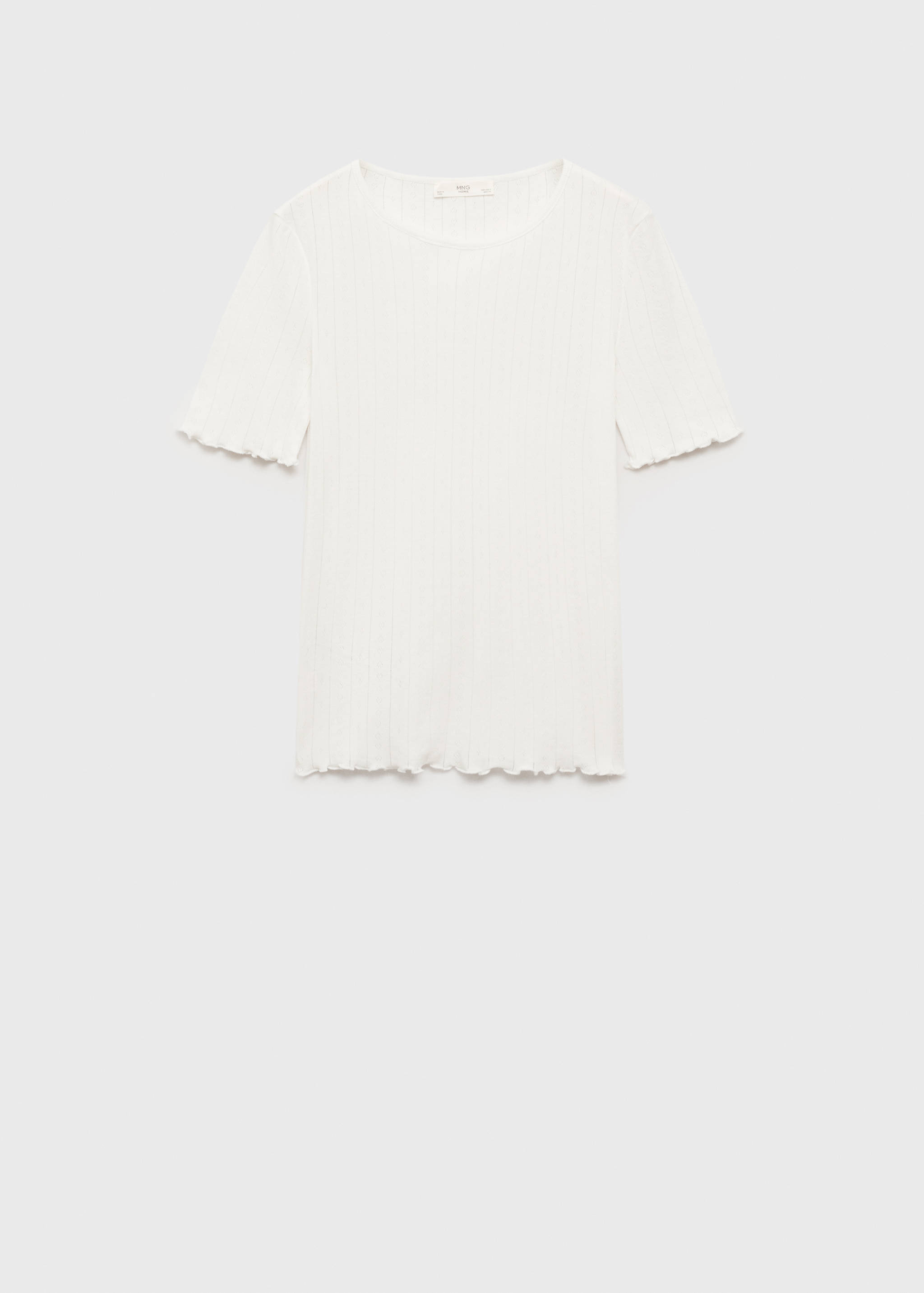 Top od piżamy z bawełny z ażurowym motywem - Artykuł bez modela/modelki