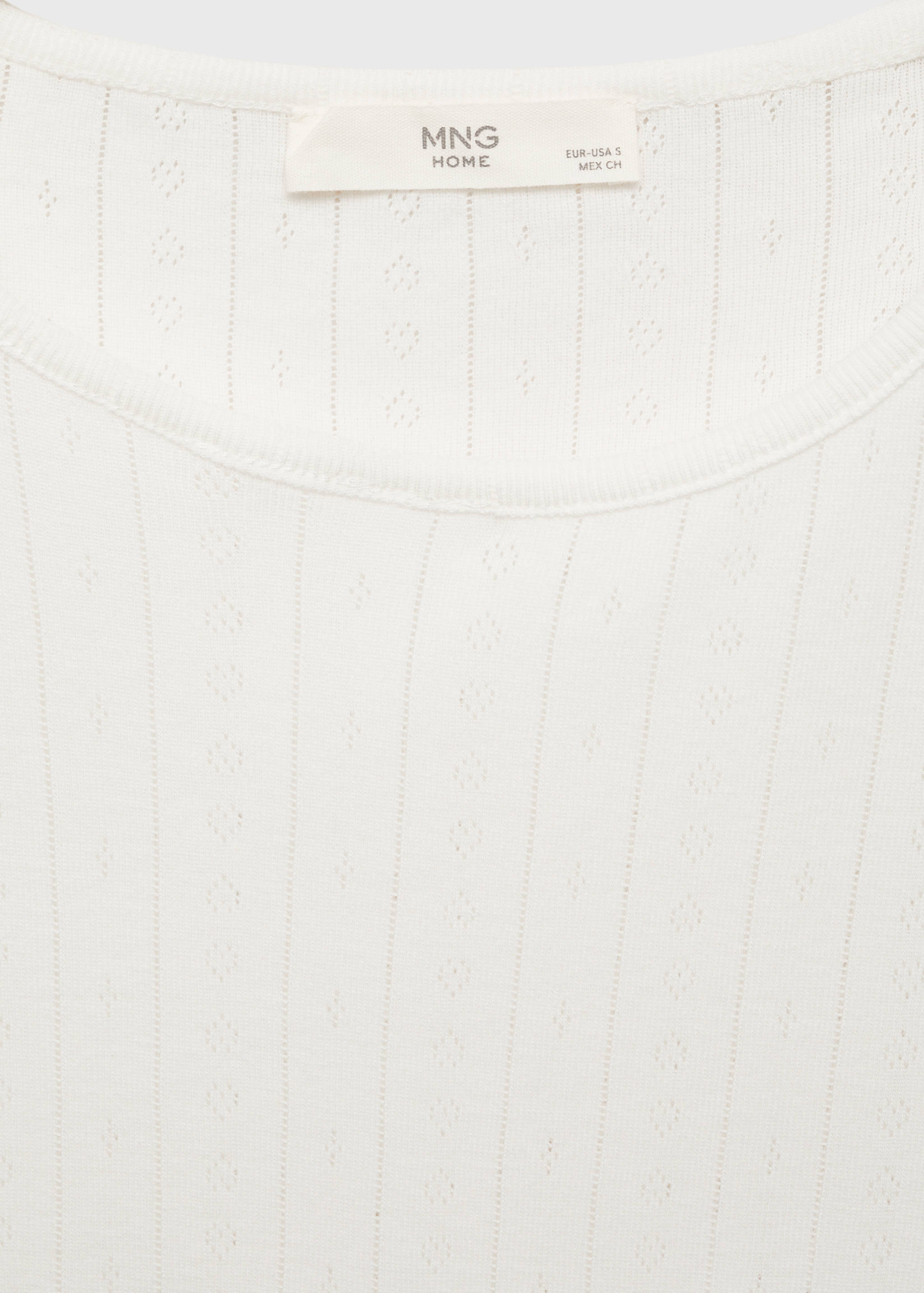 Top od piżamy z bawełny z ażurowym motywem - Szczegóły artykułu 8