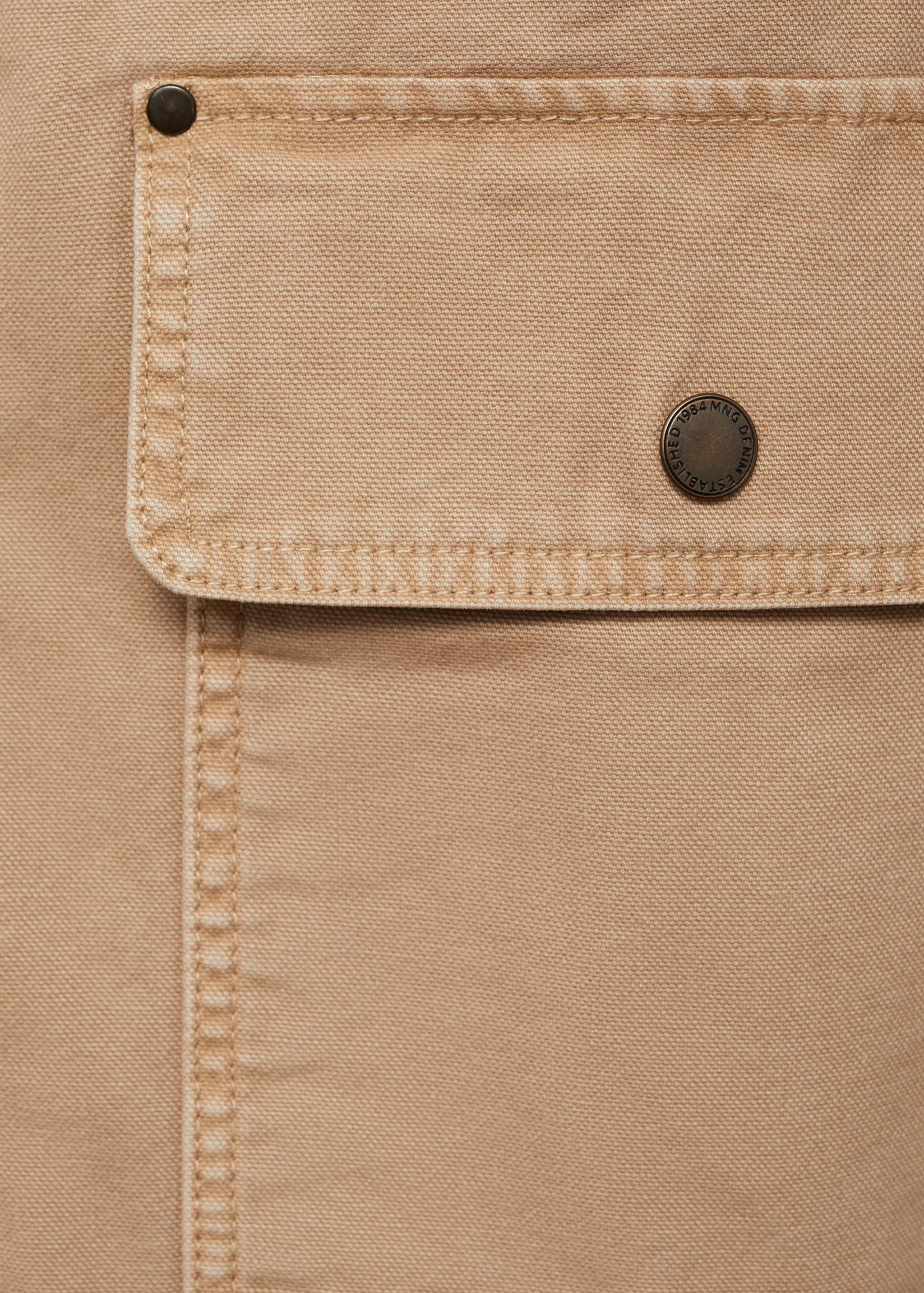 Parca de ganga com gola em contraste - Pormenor do artigo 0