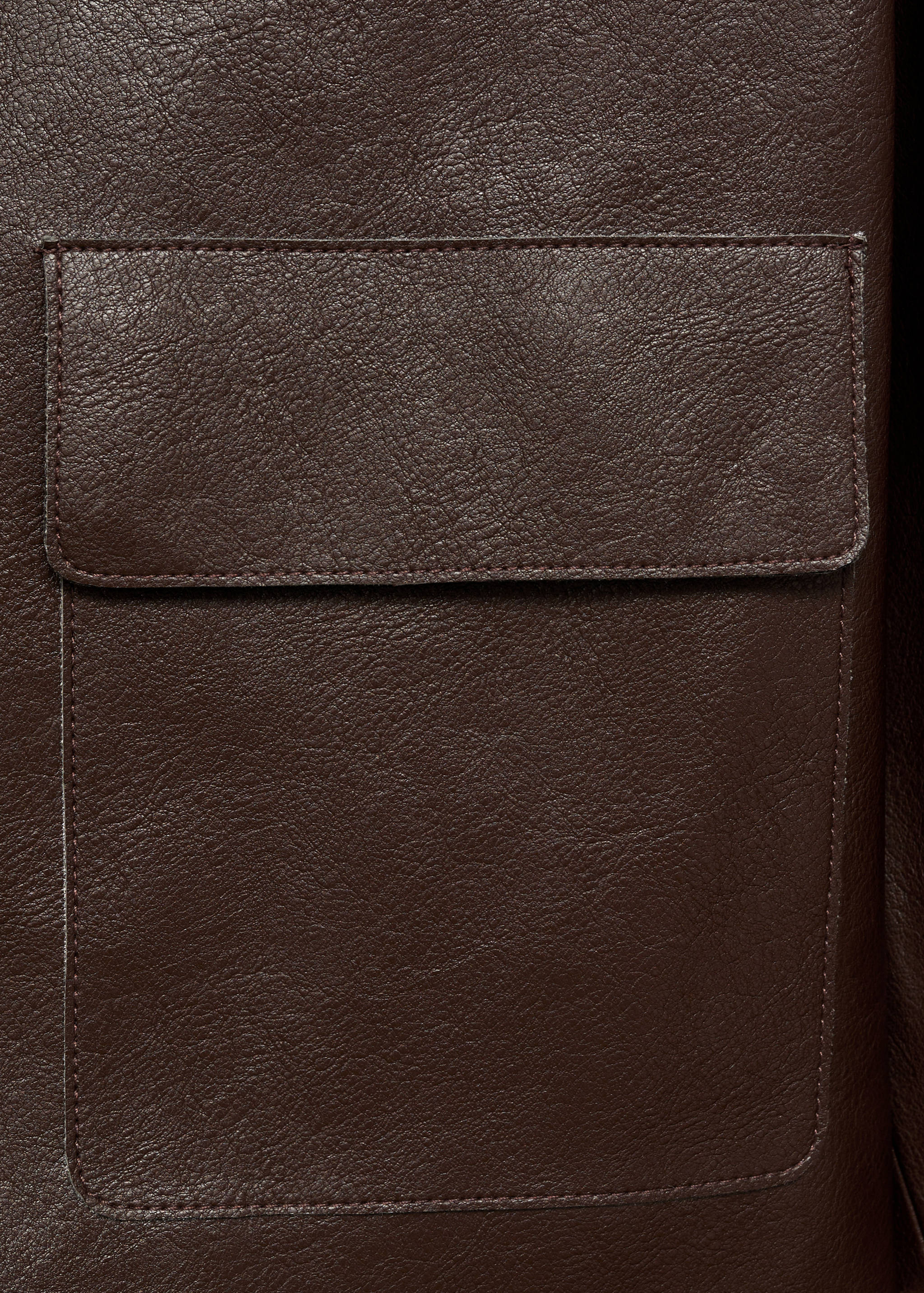 Faux-leather jacket with pockets - Details of the article 0