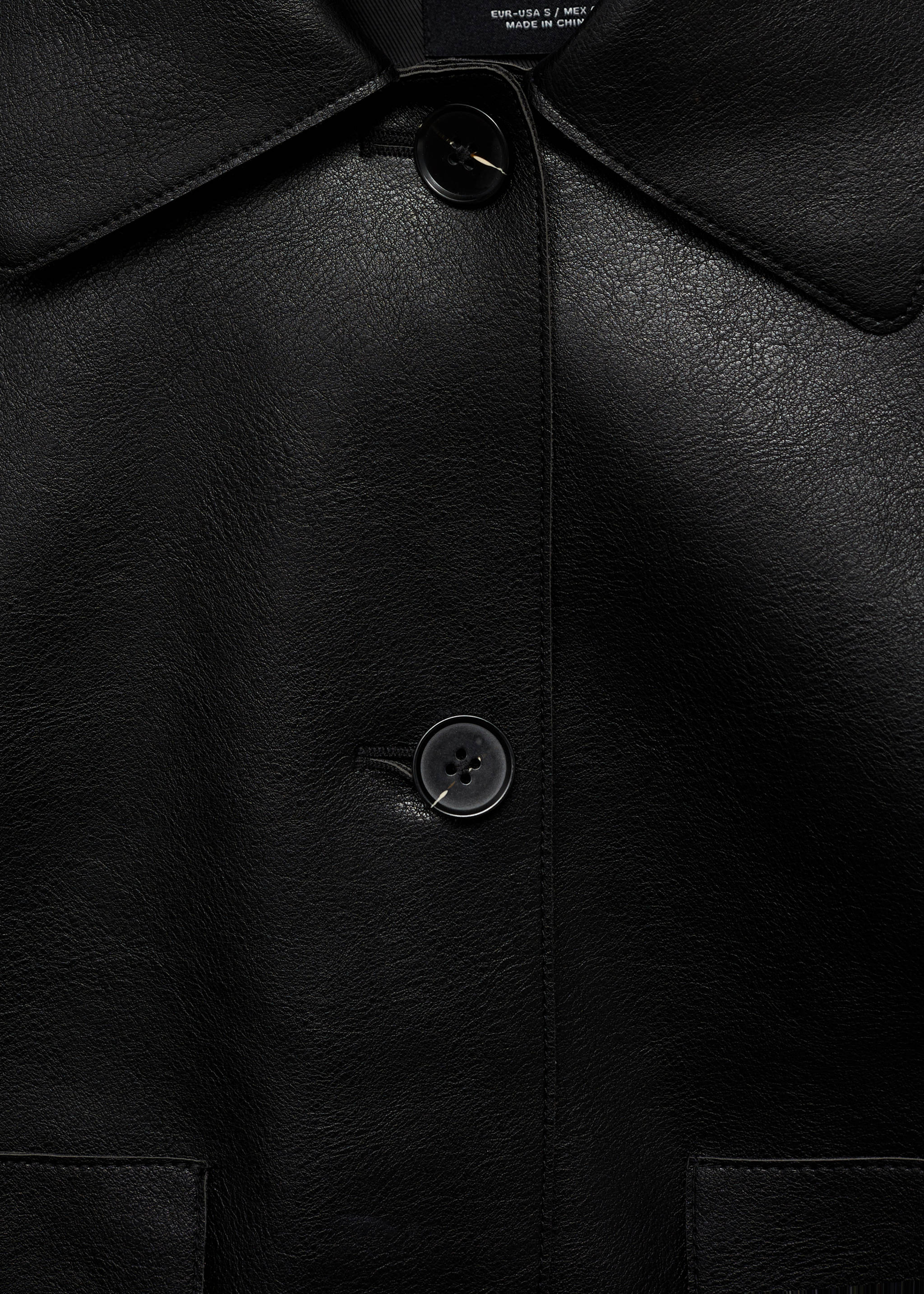 Faux-leather jacket with pockets - Details of the article 8