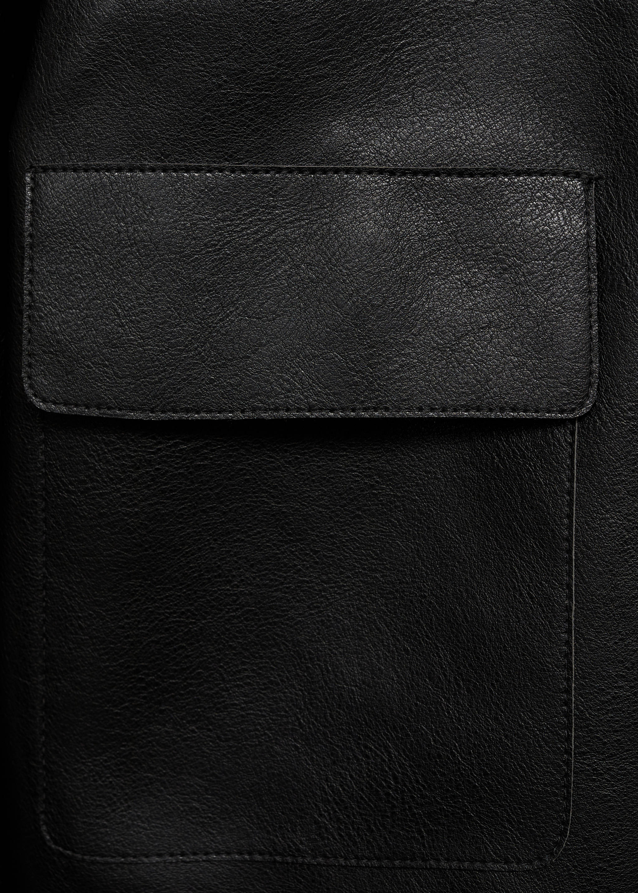Faux-leather jacket with pockets - Details of the article 0