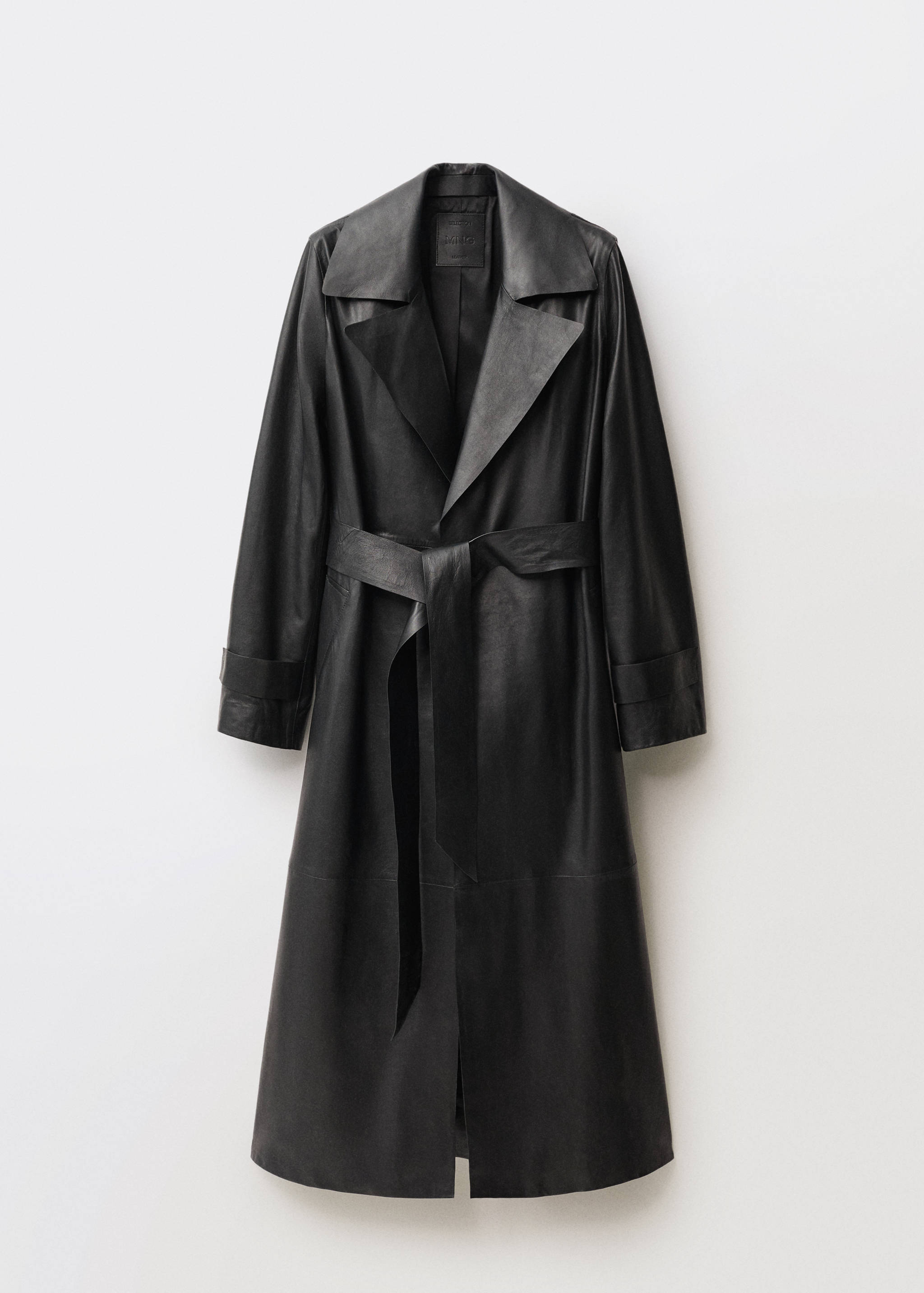 Leather trench coat with belt - Article without model