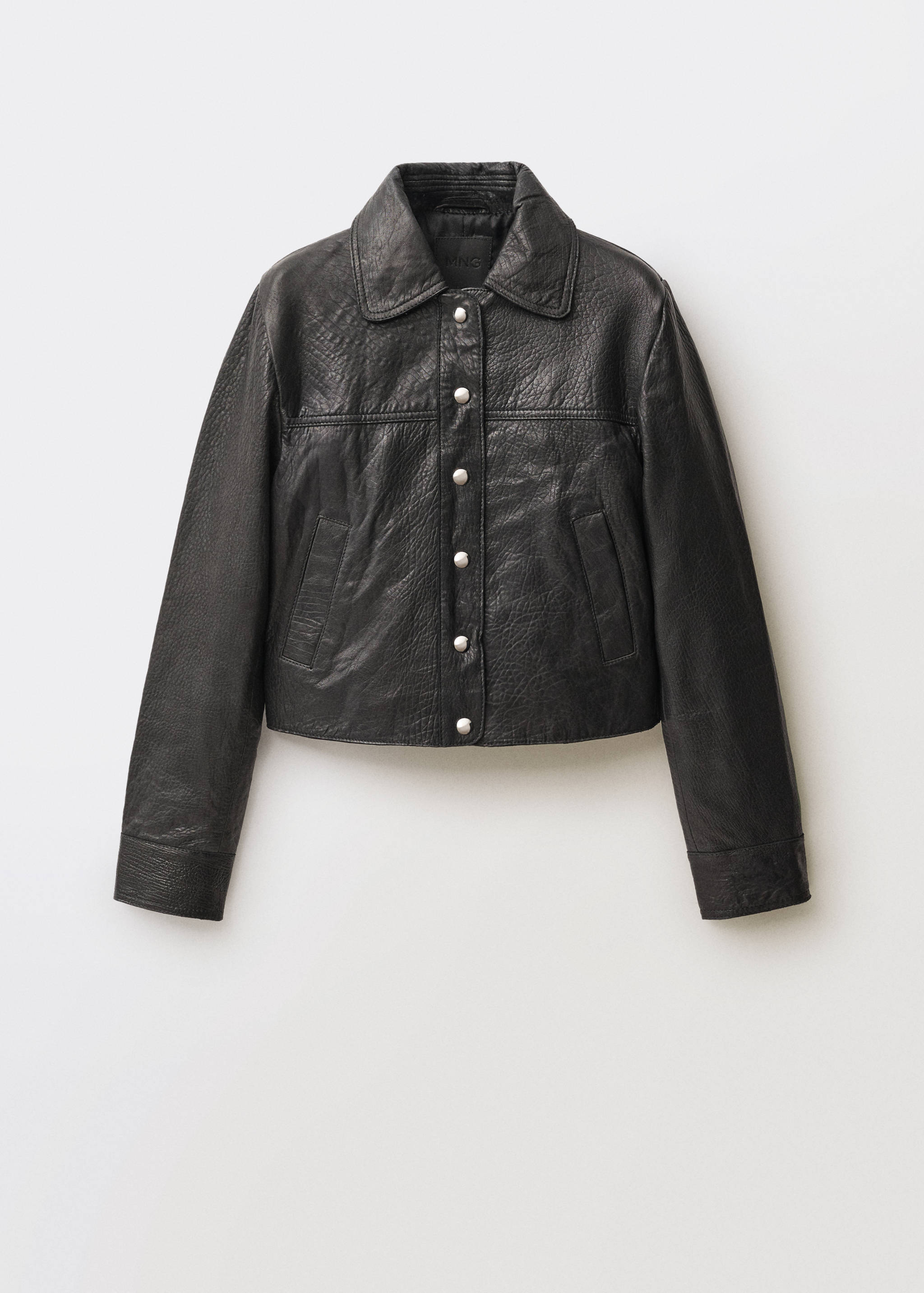 Lapels leather jacket - Article without model