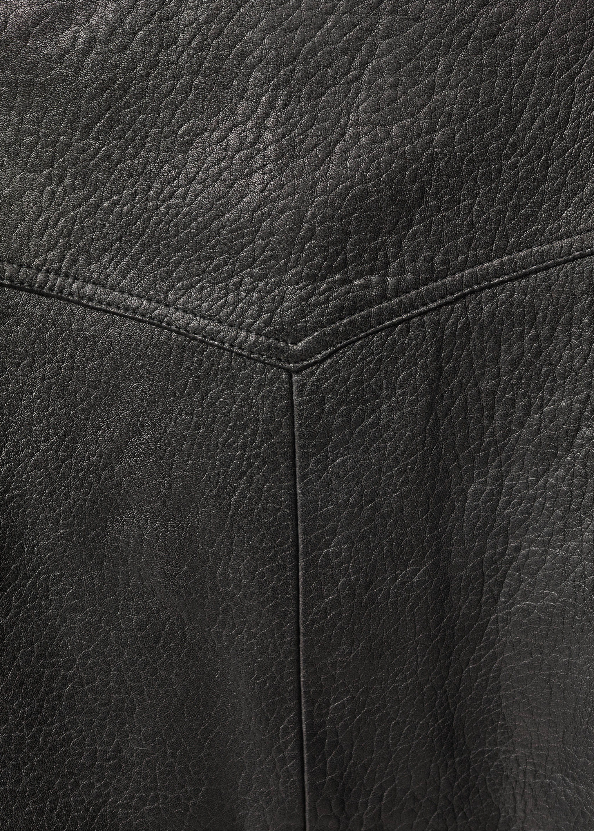 Chaqueta piel solapas - Detalle del artículo 0, Negro. Ref: 87084075-00.