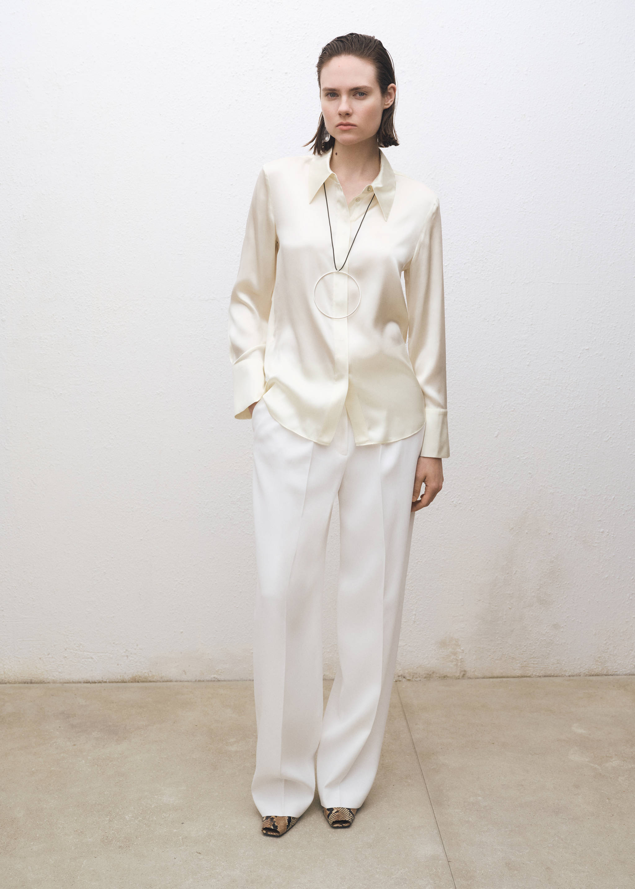 Satin silk shirt - General plane