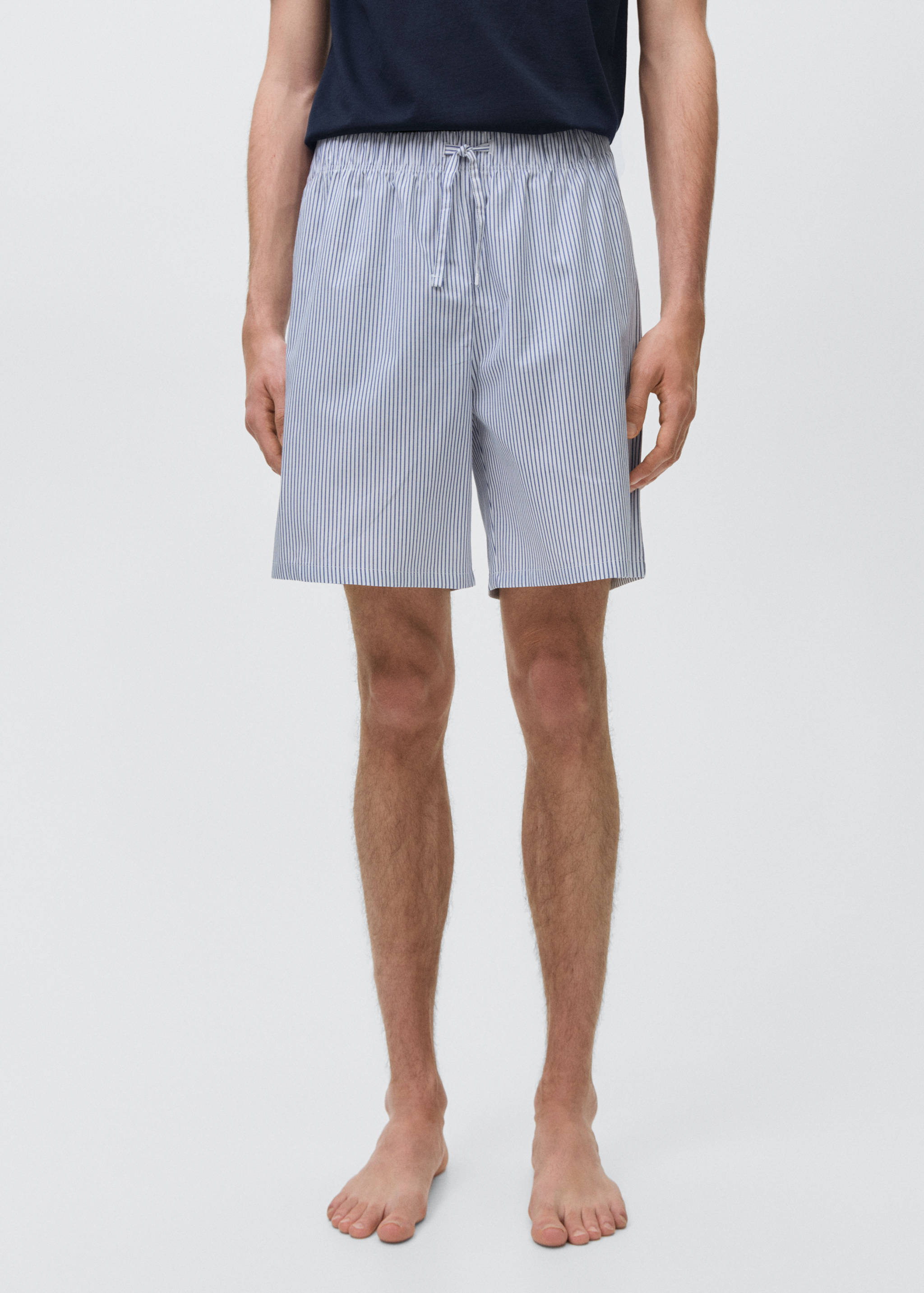Striped cotton short pyjamas - Details of the article 3