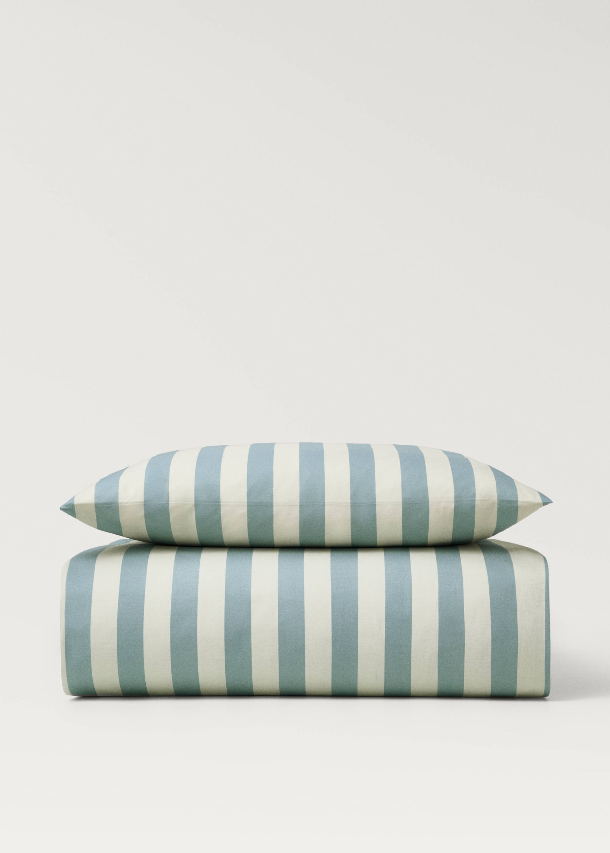 Cotton percale thick-striped children's duvet cover for 90cm bed - Article without model