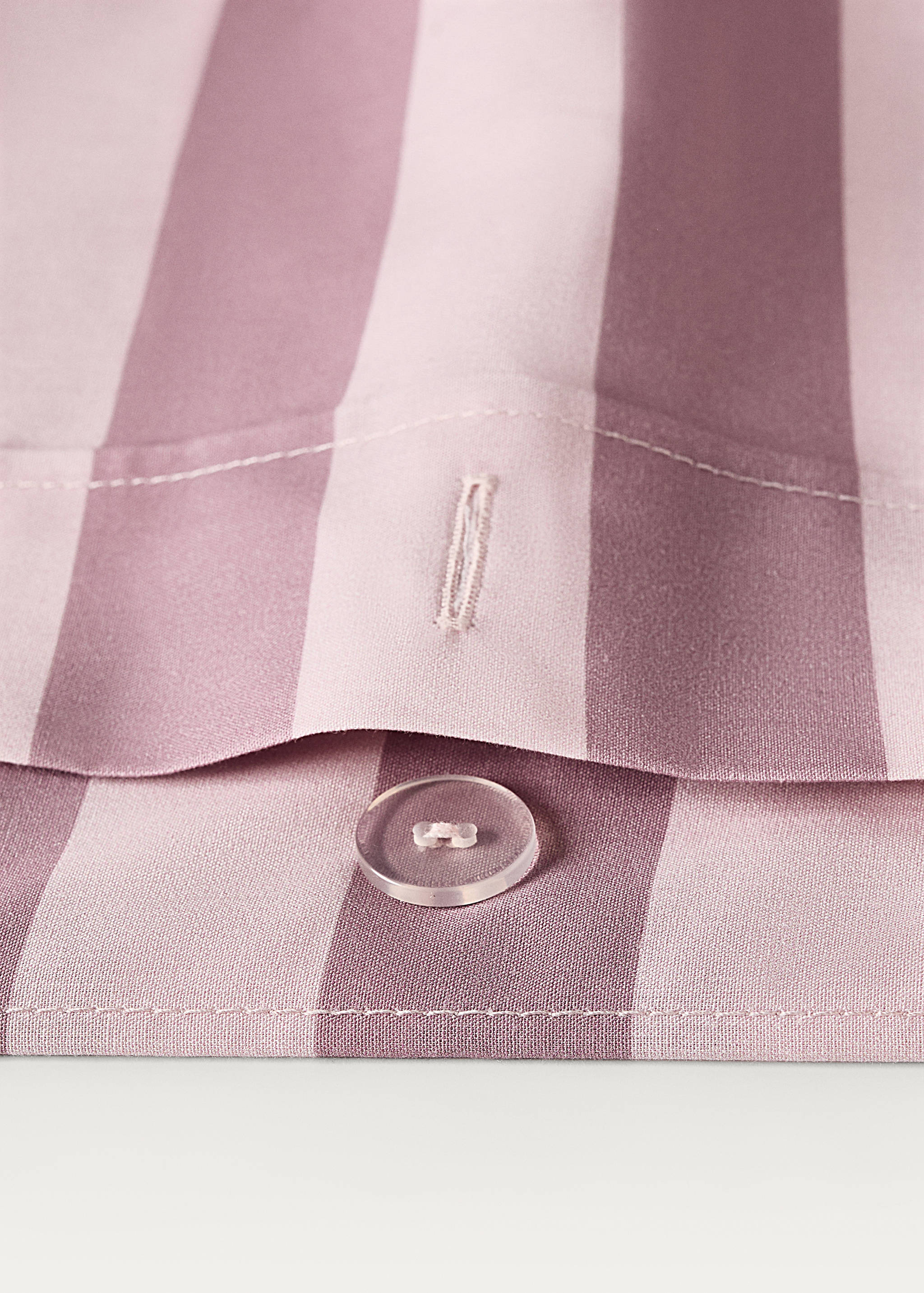 Cotton percale thick-striped children's duvet cover for 90cm bed - Details of the article 1