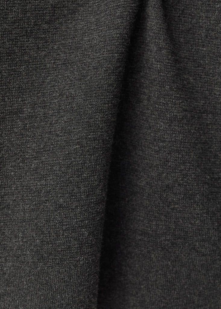 Wool-blend polo-neck sweater — Charcoal
