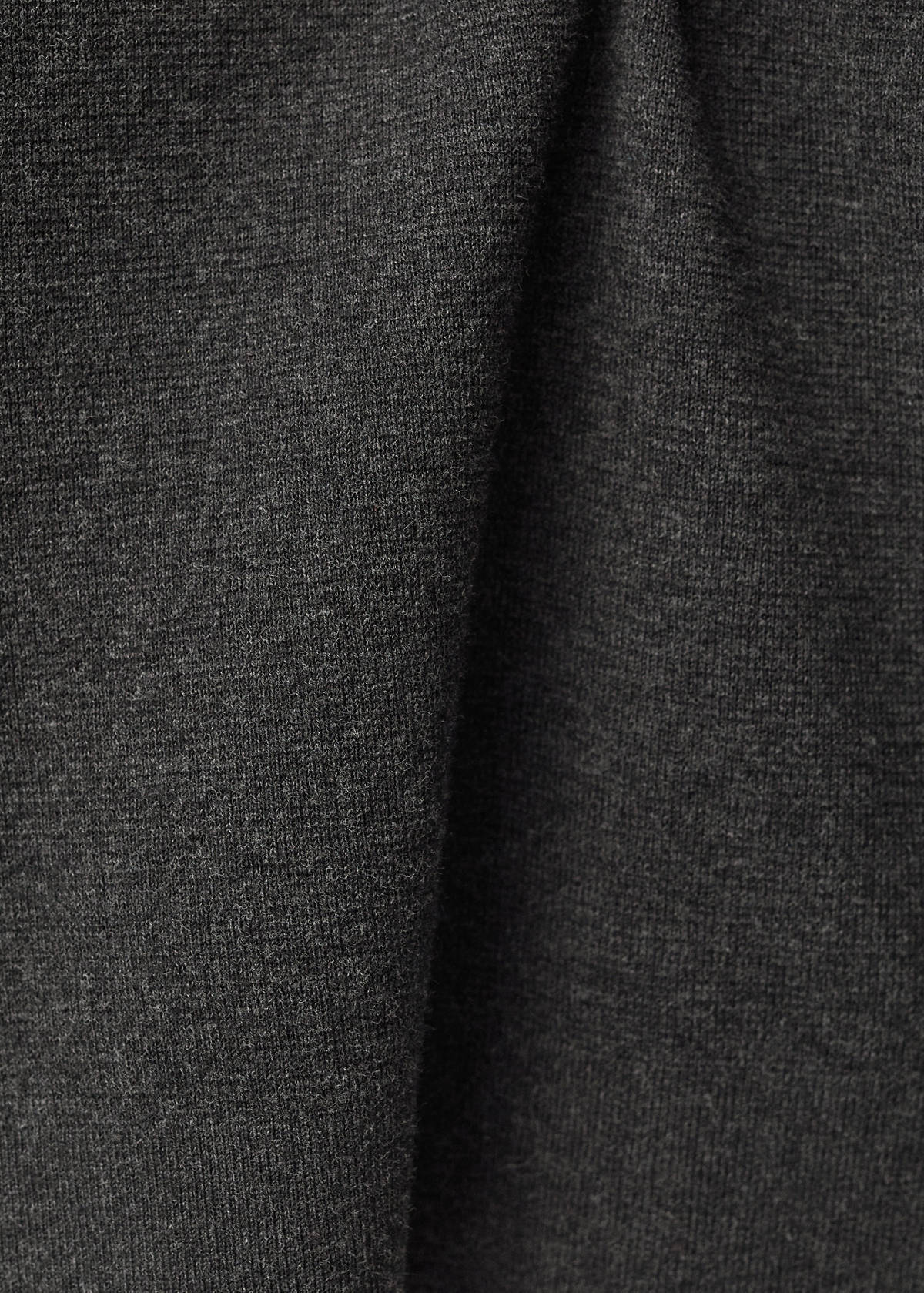 Wool-blend polo-neck sweater — Charcoal