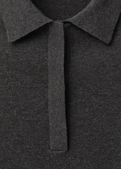 Wool-blend polo-neck sweater — Charcoal 15
