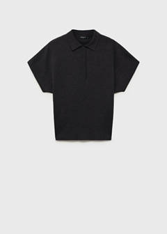 Wool-blend polo-neck sweater — Charcoal 6