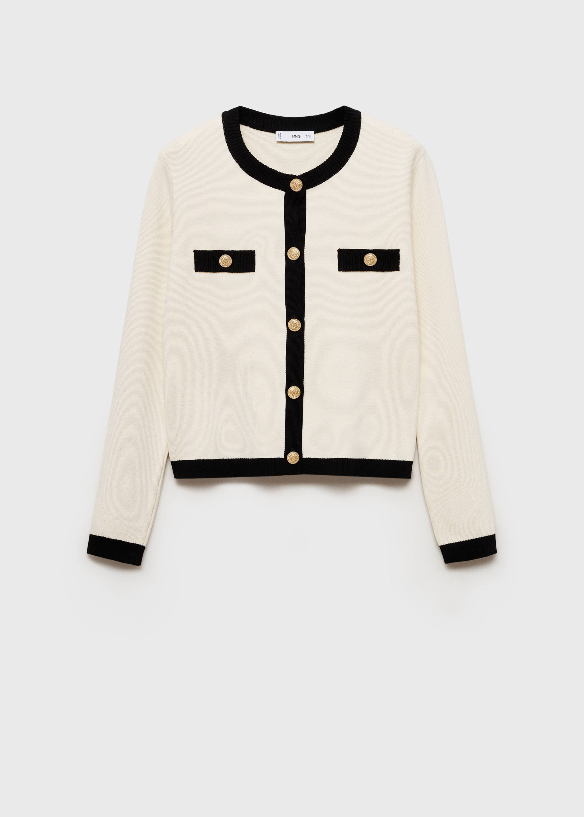 Veste en maille boutons bijoux - Article sans modèle