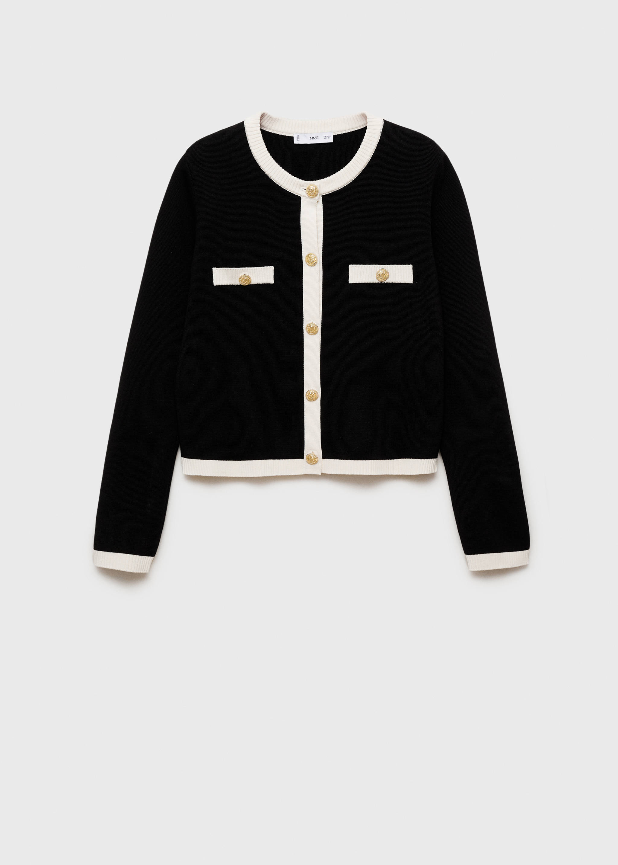 Veste en maille boutons bijoux - Article sans modèle