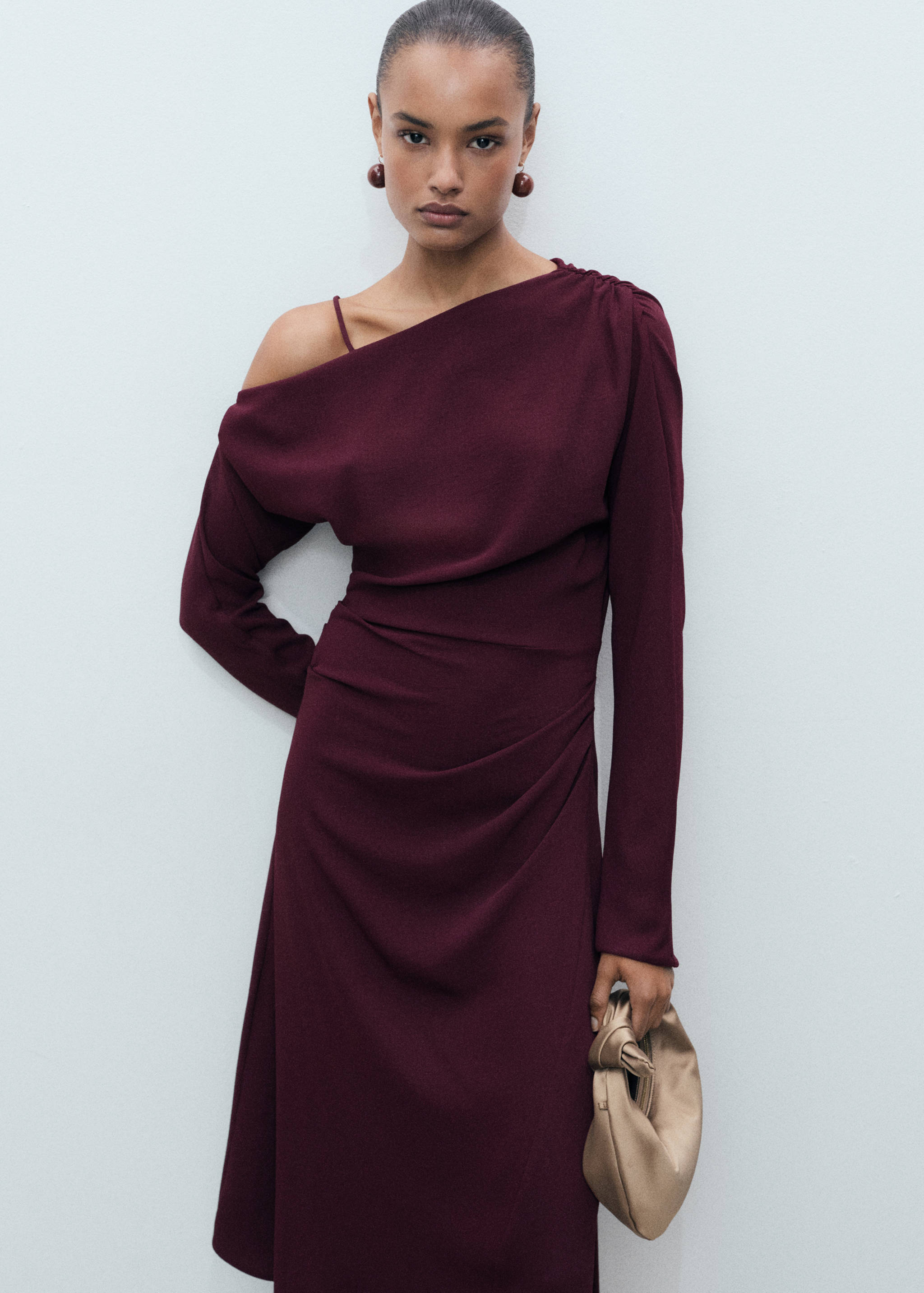 Asymmetrical midi-dress - Medium plane