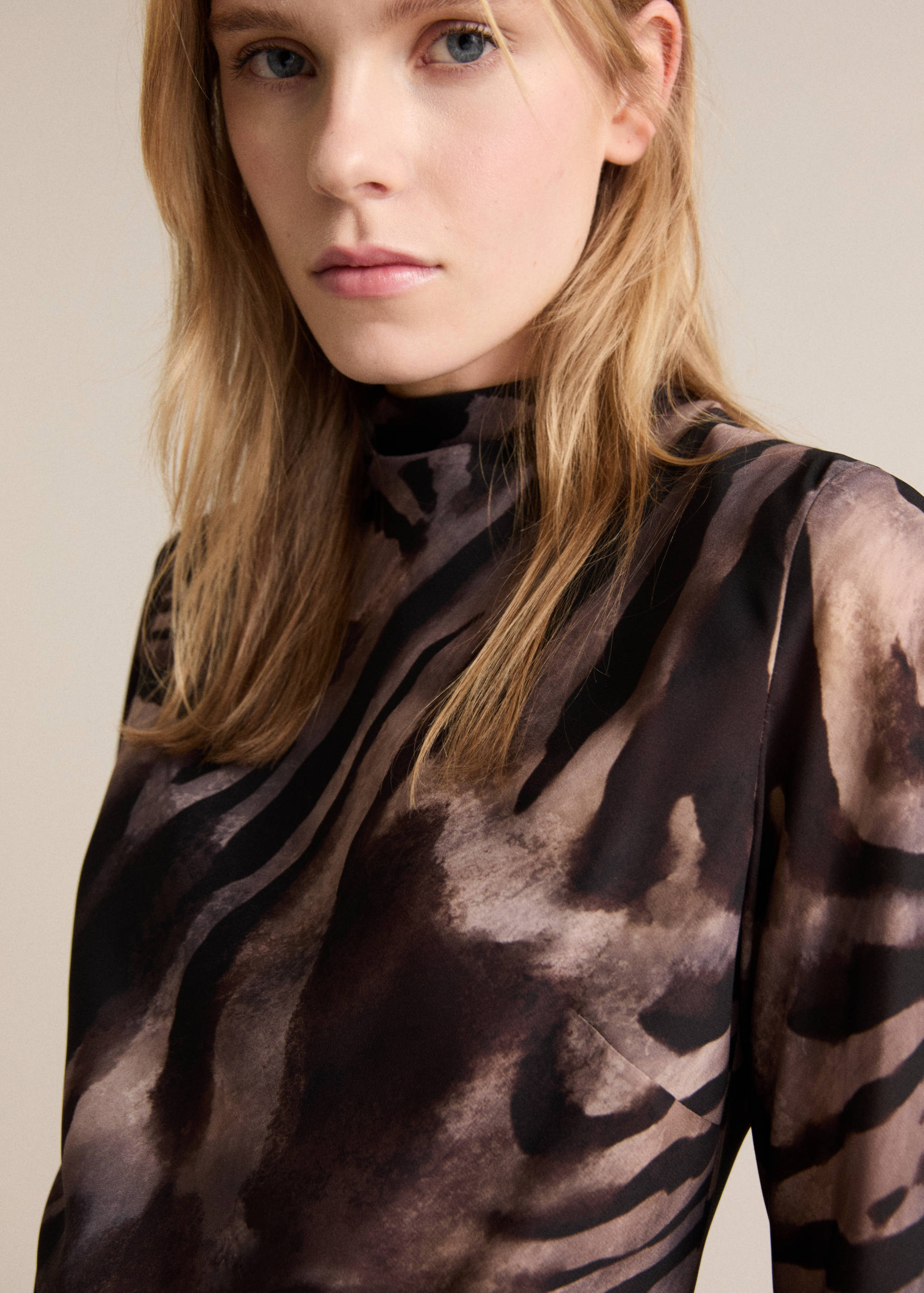 Zebra back bow satin dress - Details of the article 1