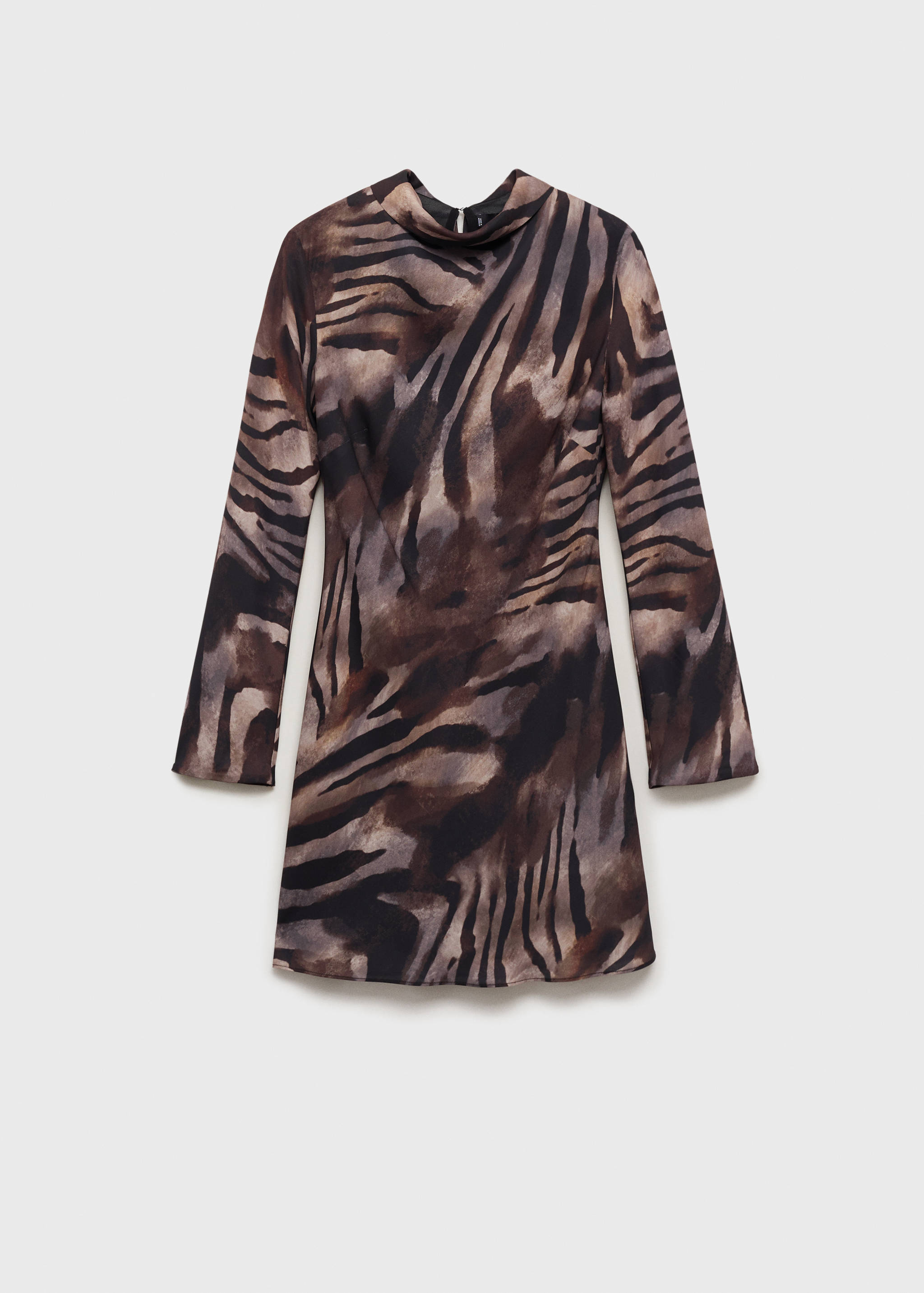 Zebra back bow satin dress - Article without model