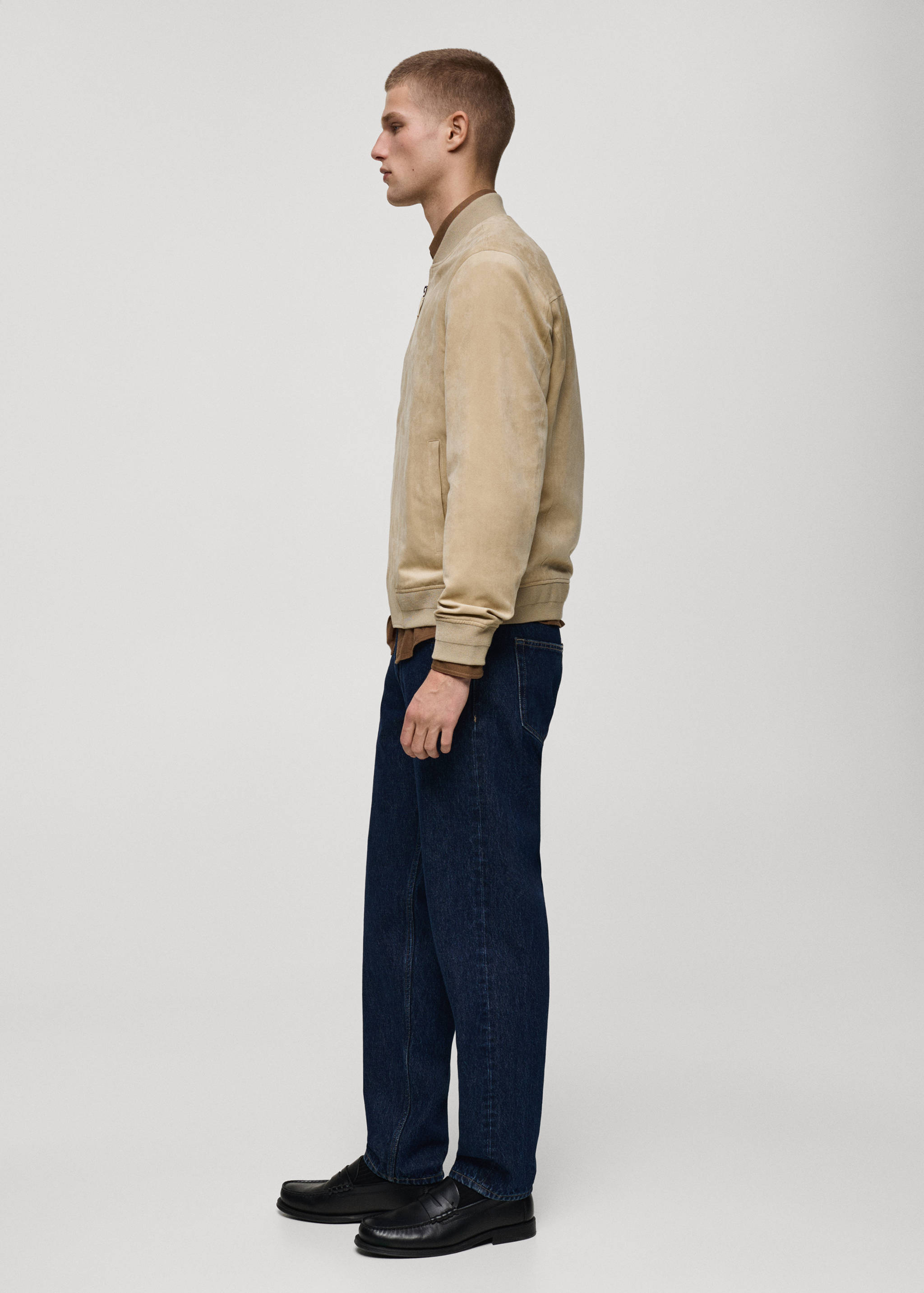 Suede-effect bomber jacket - Details of the article 2