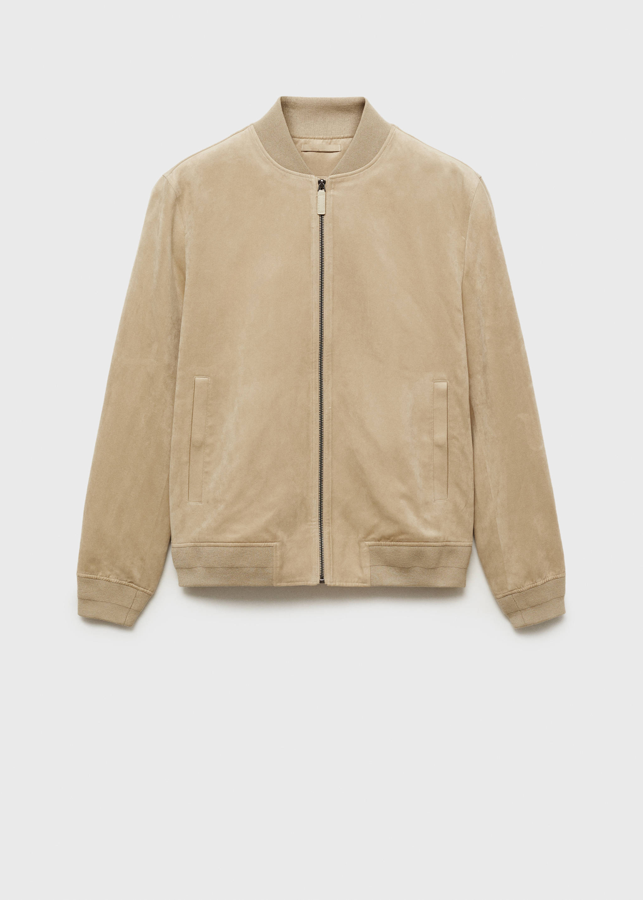 Suede-effect bomber jacket - Article without model