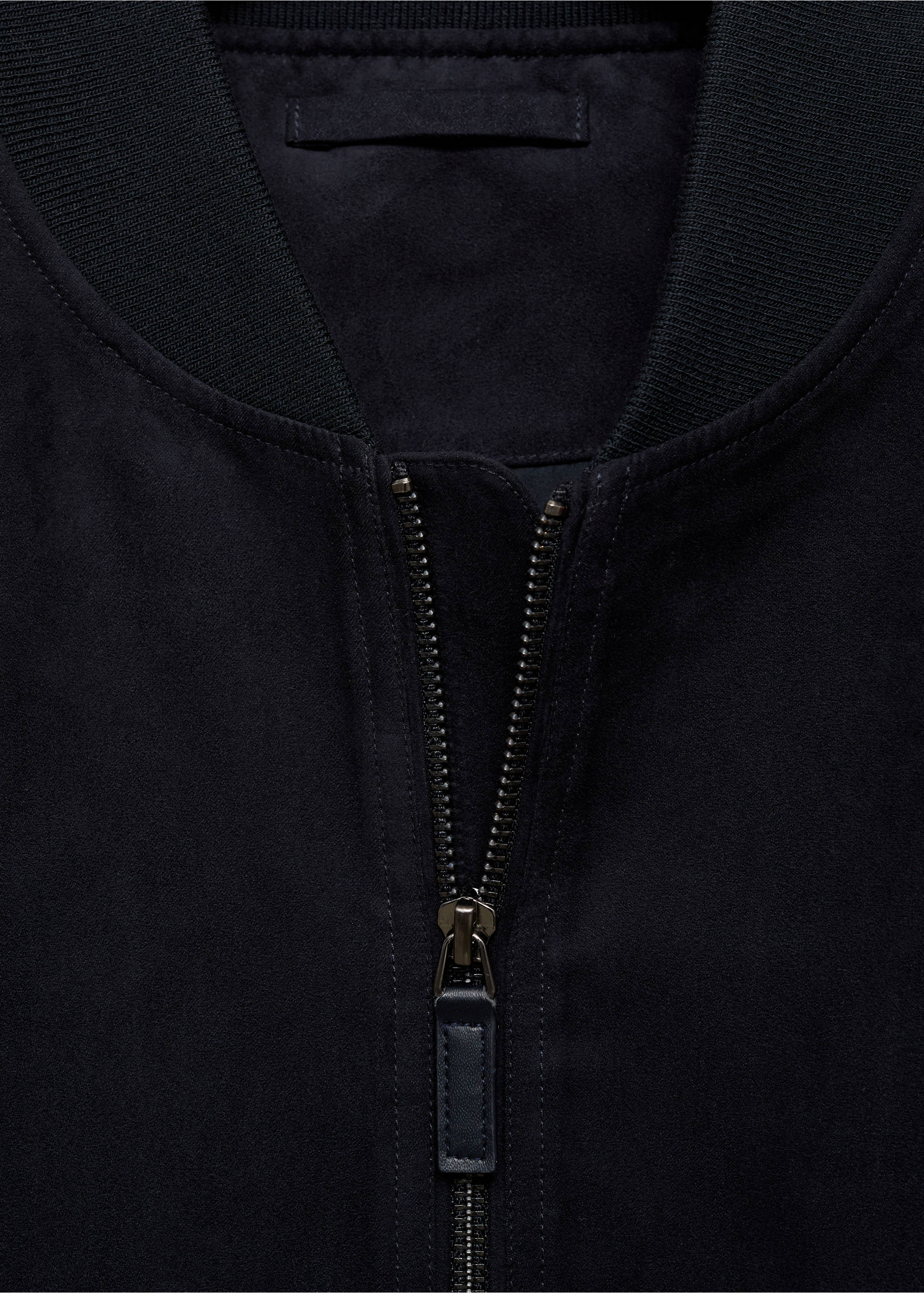Süet görünümlü bomber ceket - Ürün detayı 8, Gece Mavisi. Ref: 87084386-00.