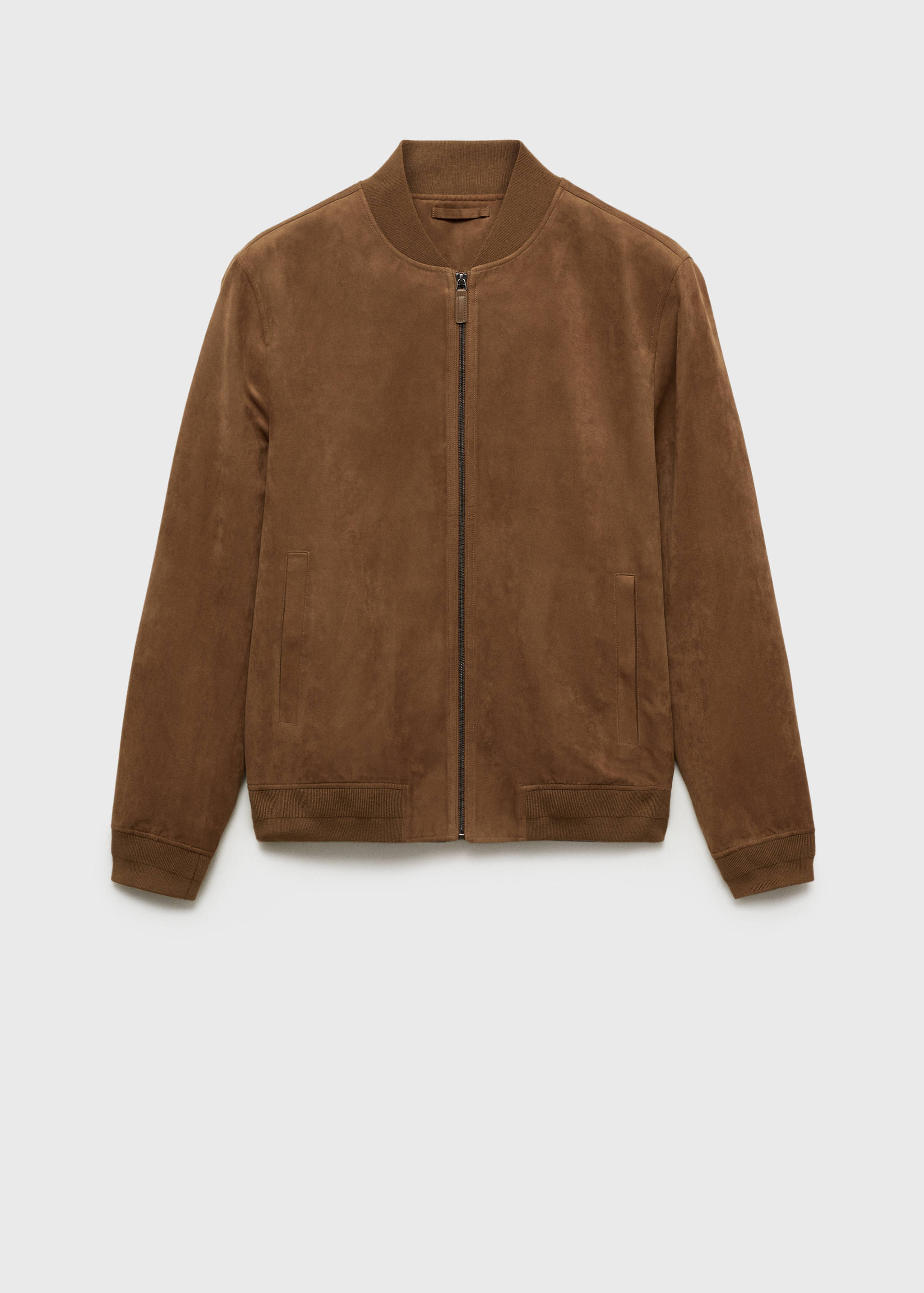 Suede-effect bomber jacket - Article without model