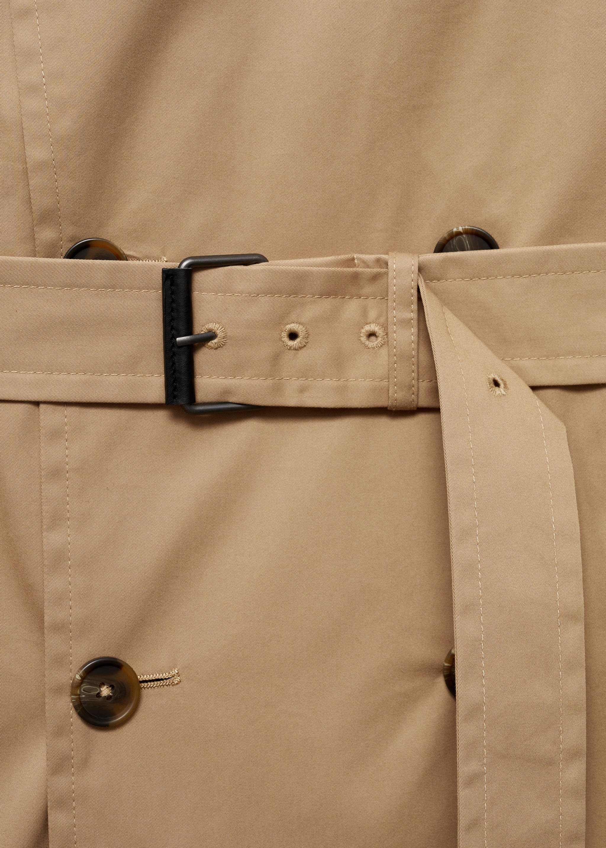 Water-repellent belted trench coat - Details of the article 8