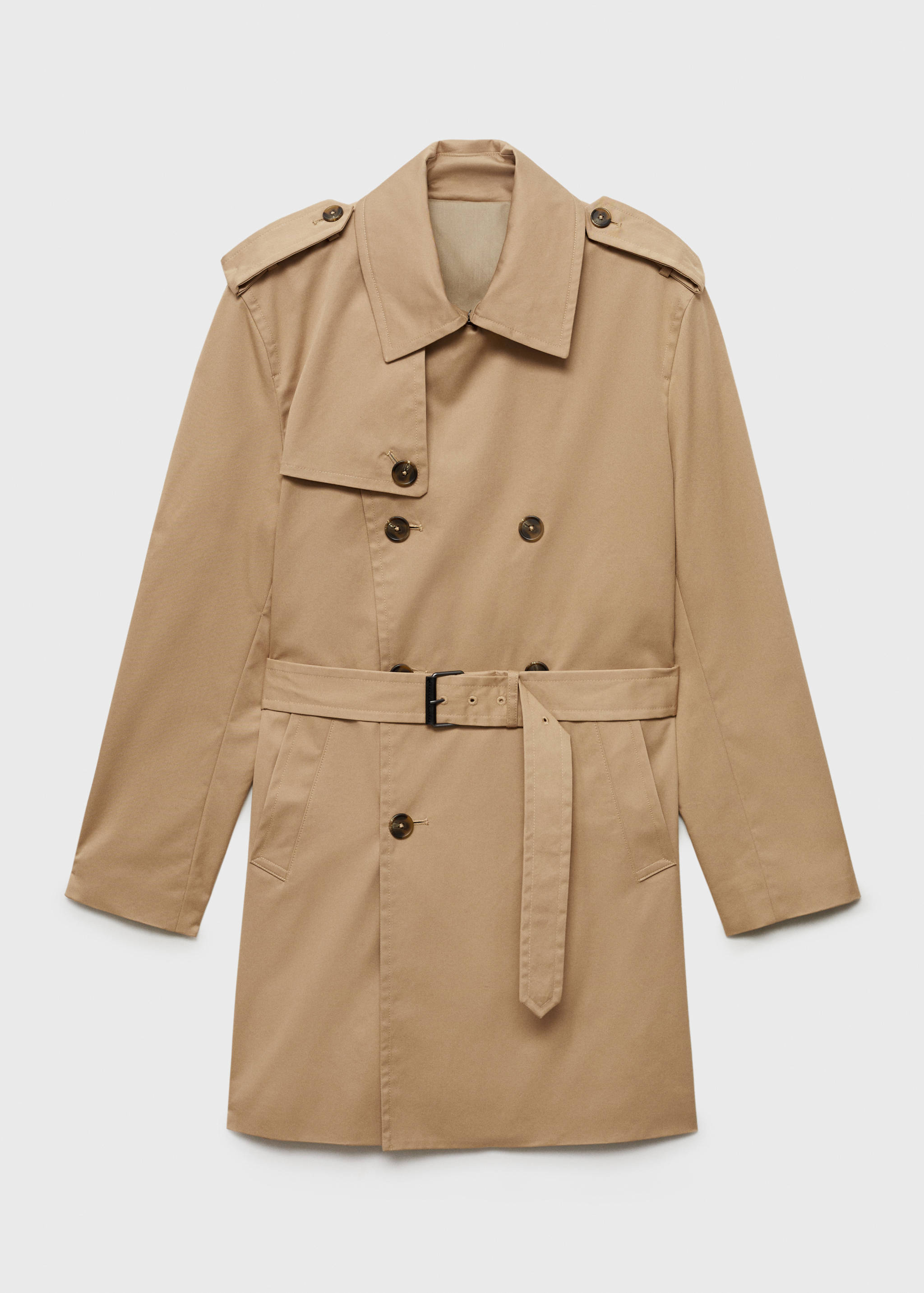Water-repellent belted trench coat - Article without model