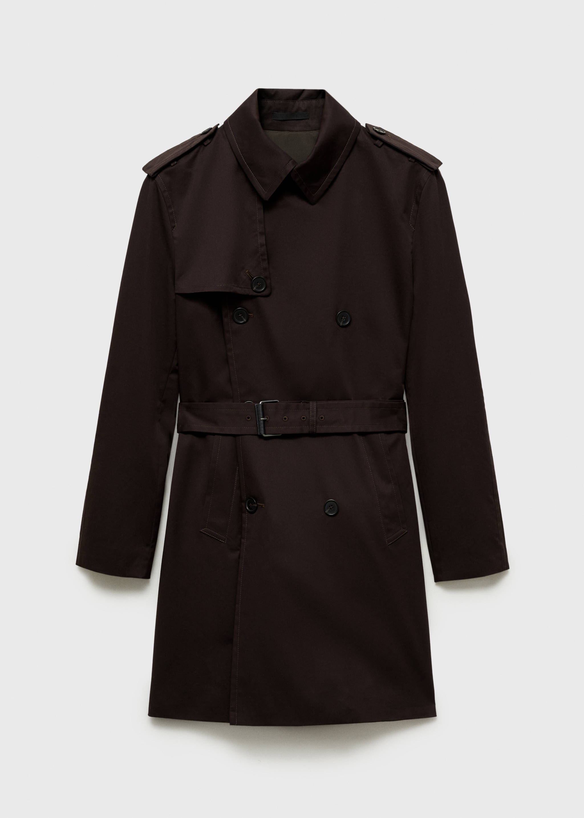 Water-repellent belted trench coat - Article without model