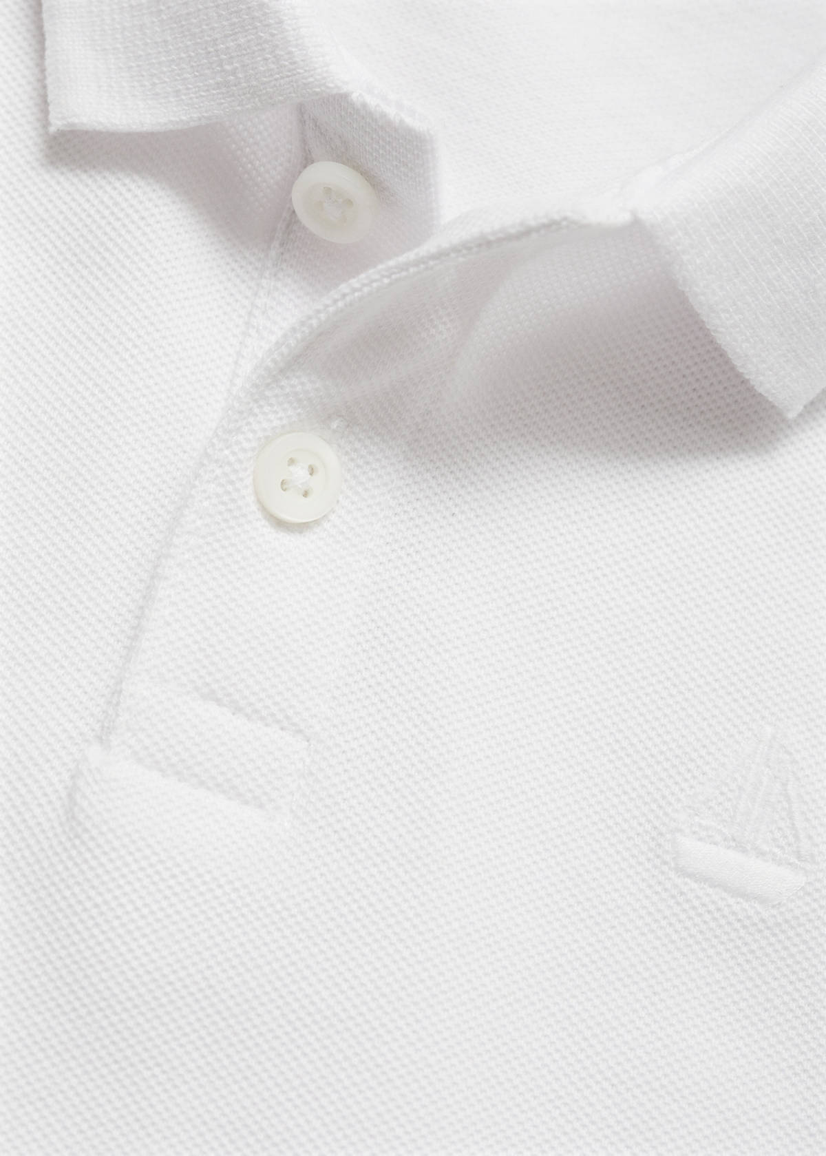 Short-sleeve knitted polo shirt — Off White