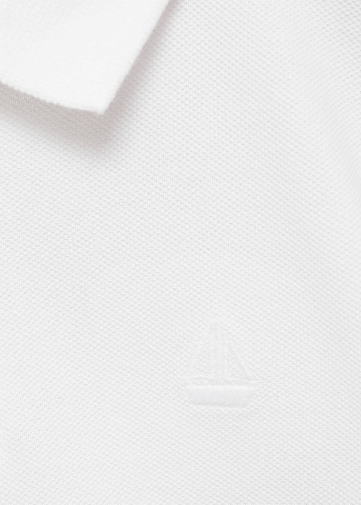 Short-sleeve knitted polo shirt — Off White
