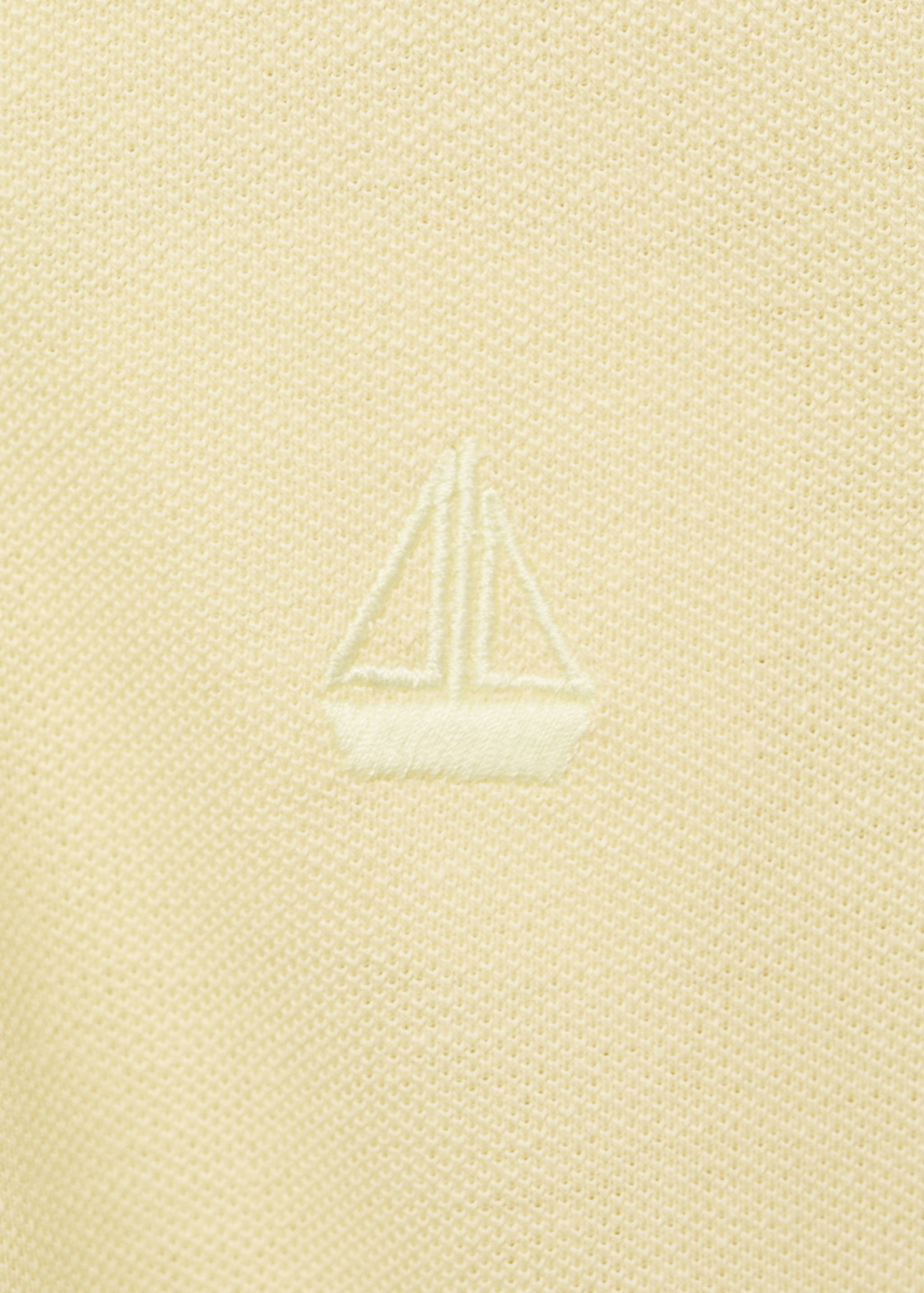 Short-sleeve knitted polo shirt - Details of the article 0