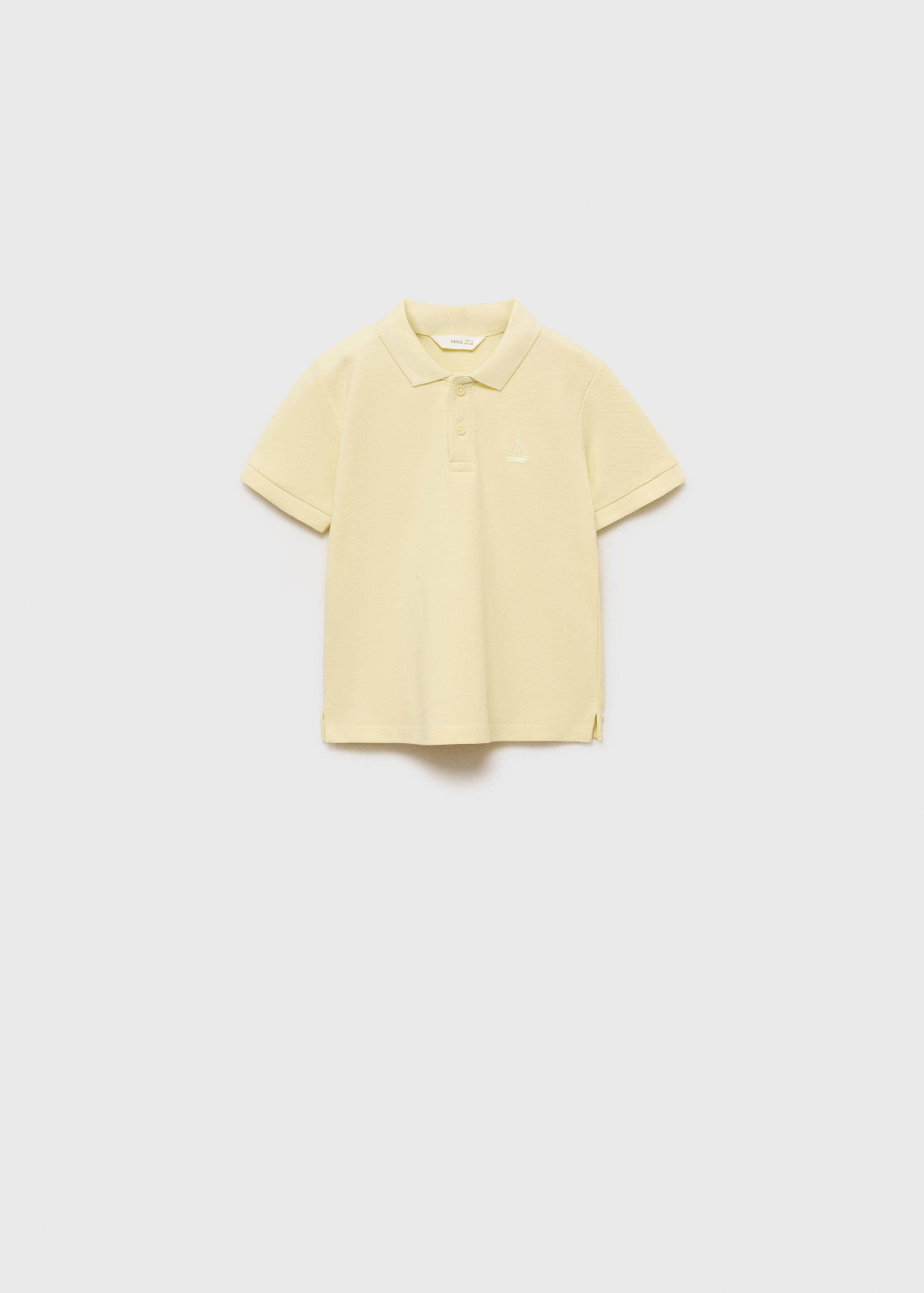 Short-sleeve knitted polo shirt - Article without model