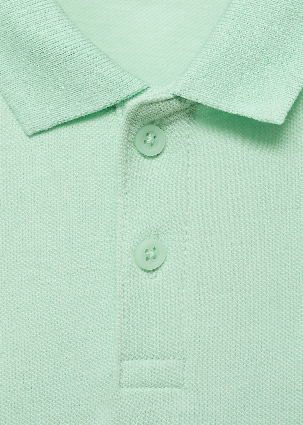 Short-sleeve knitted polo shirt — Green Apple